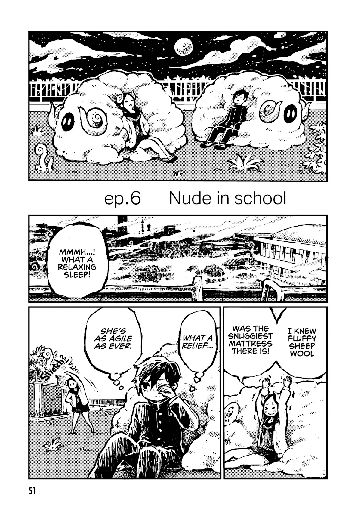 Sheeply Horned Witch Romi Chapter 6 page 1 - Chapter 6: Nude in School