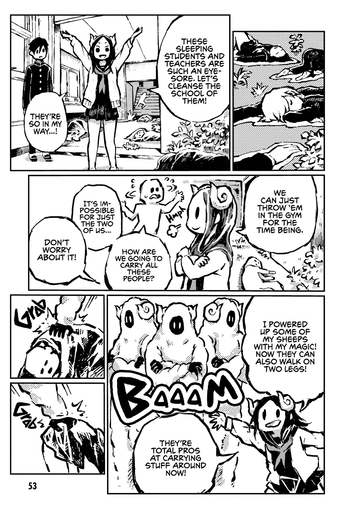 Sheeply Horned Witch Romi Chapter 6 page 3 - Chapter 6: Nude in School