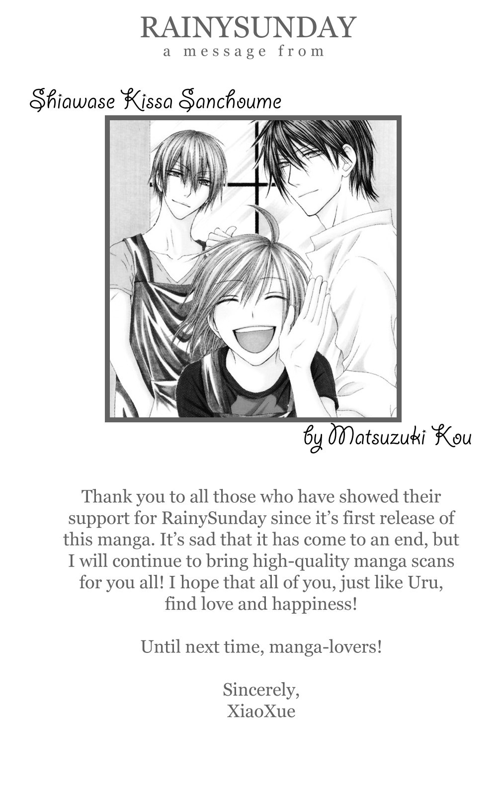 Shiawase Kissa Sanchoume Chapter 82.5 page 4 - Chapter 82.5