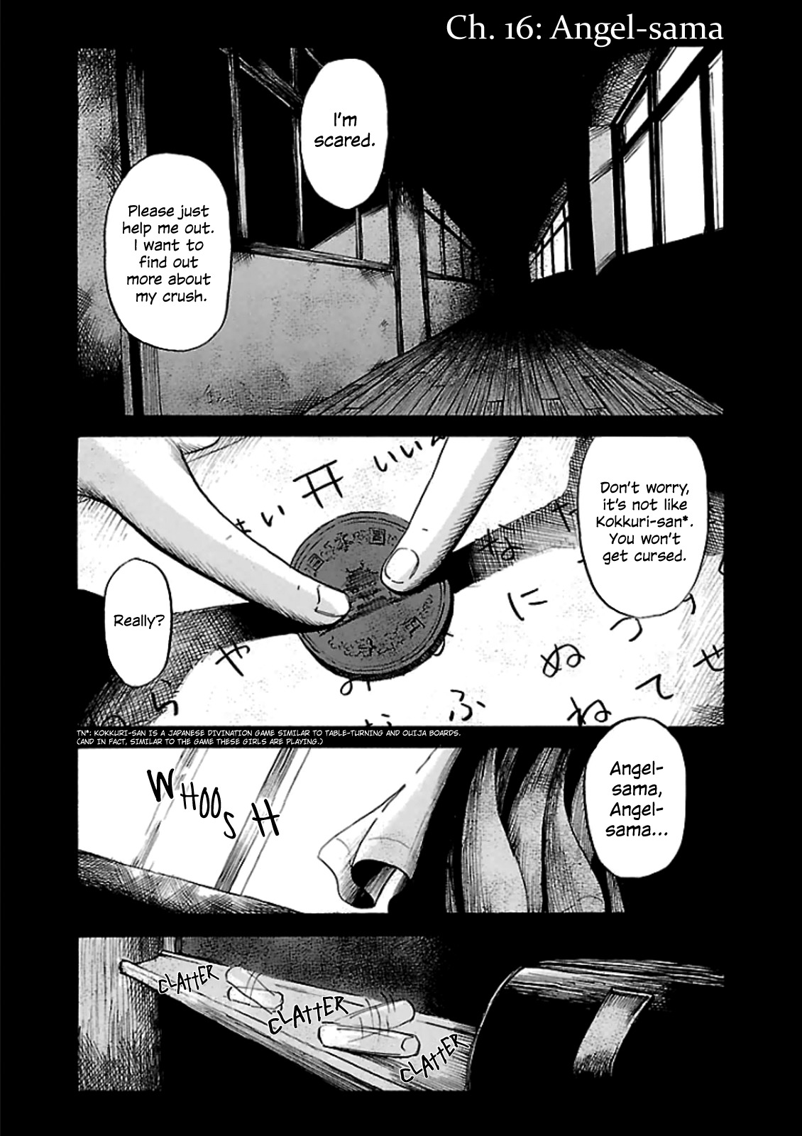 Shibito no Koe o Kiku ga Yoi Chapter 16 page 1 - Chapter 16: Angel-sama