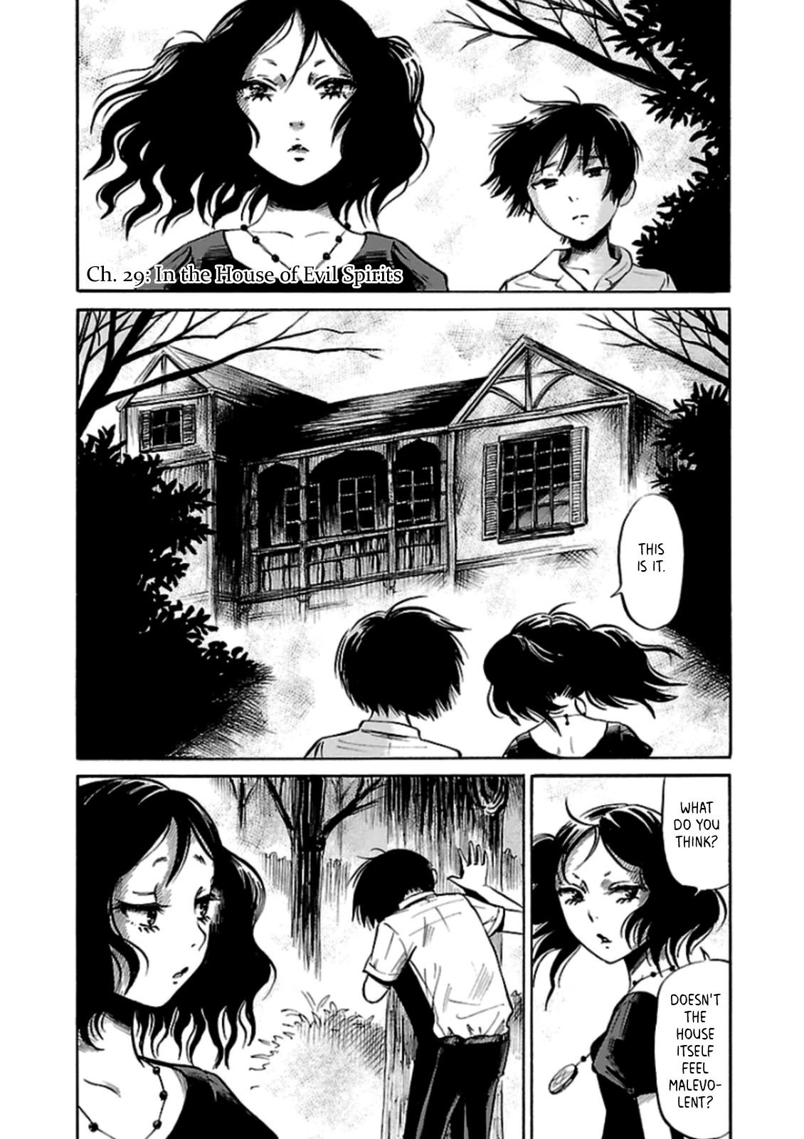 Shibito no Koe o Kiku ga Yoi Chapter 29 page 1 - Chapter 29: In The House Of Evil Spirits