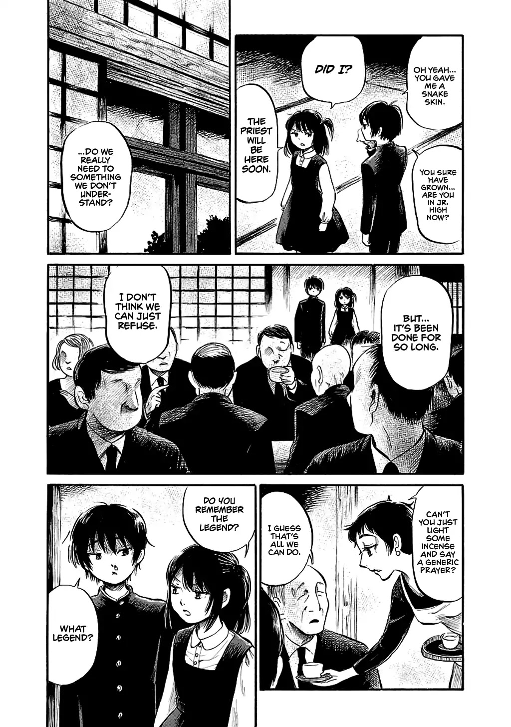 Shibito no Koe o Kiku ga Yoi Chapter 58 page 13 - Chapter 58: At My Great-Grandmother's Wake Part 1