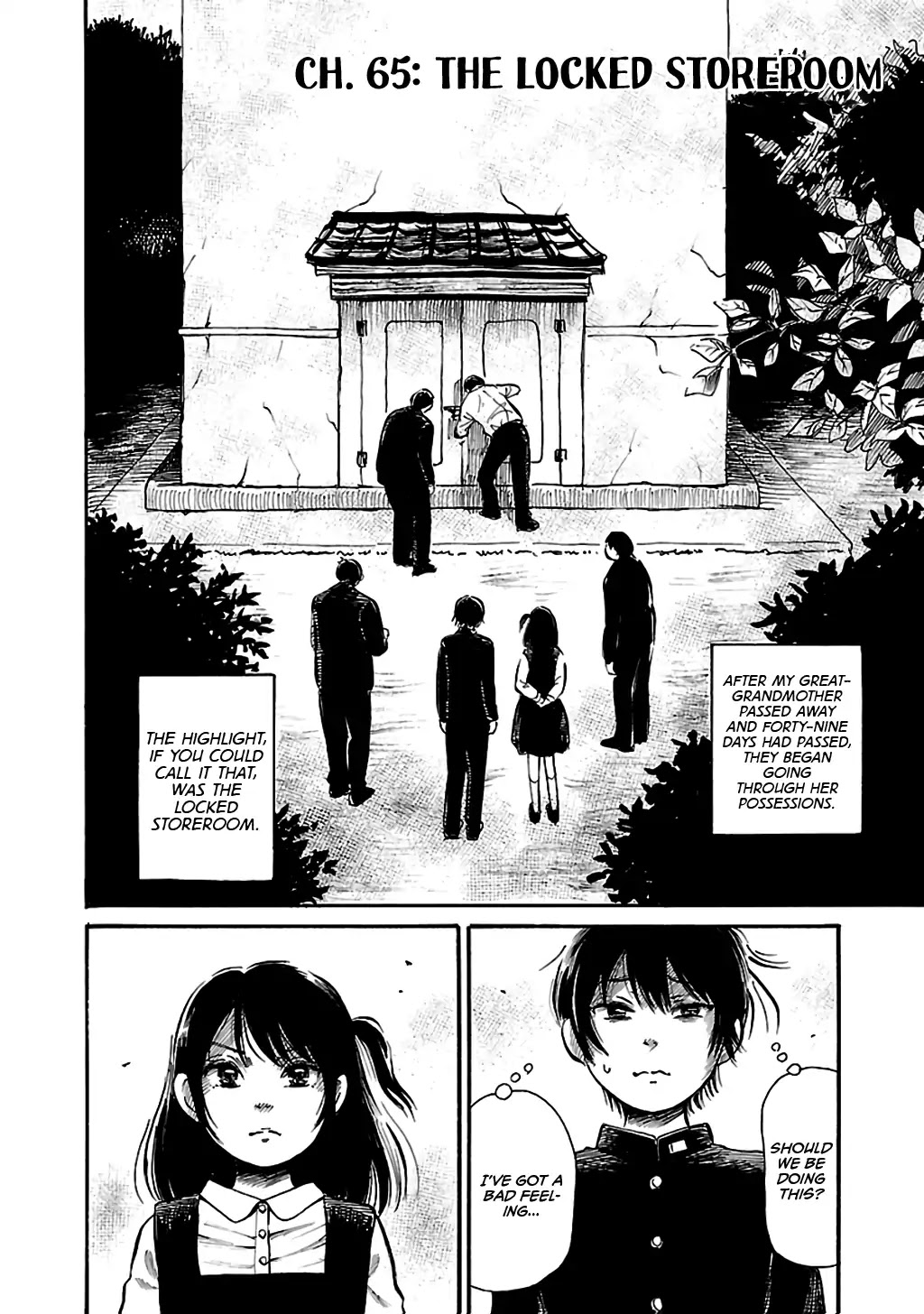 Shibito no Koe o Kiku ga Yoi Chapter 65 page 2 - Chapter 65: The Locked Storeroom