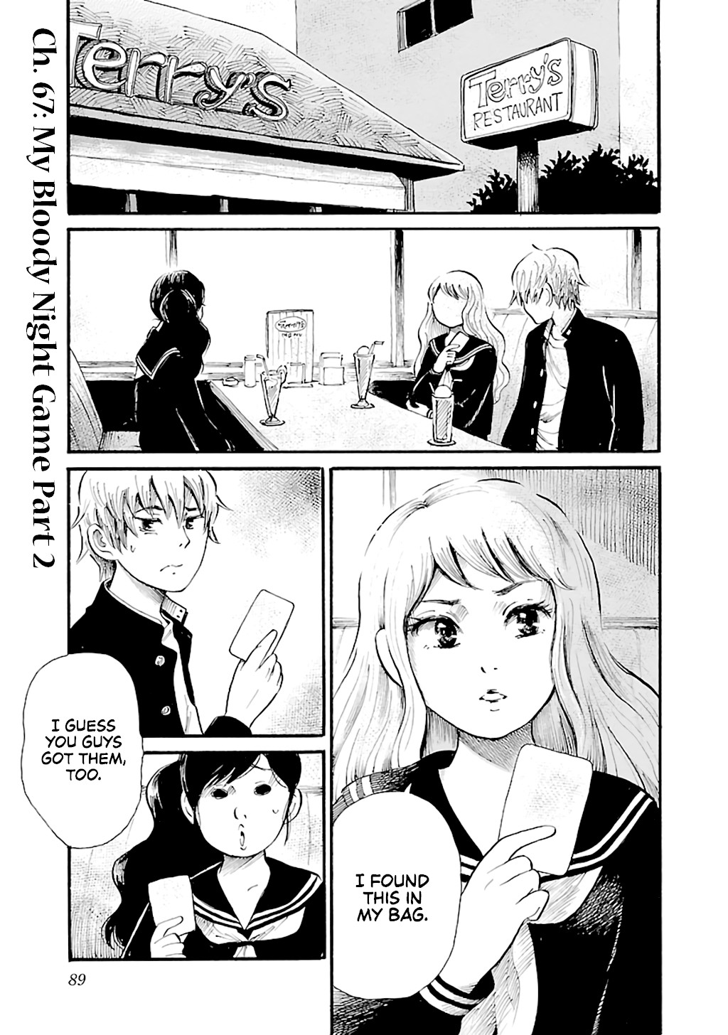 Shibito no Koe o Kiku ga Yoi Chapter 67 page 1 - Chapter 67: My Bloody Night Game Part 2