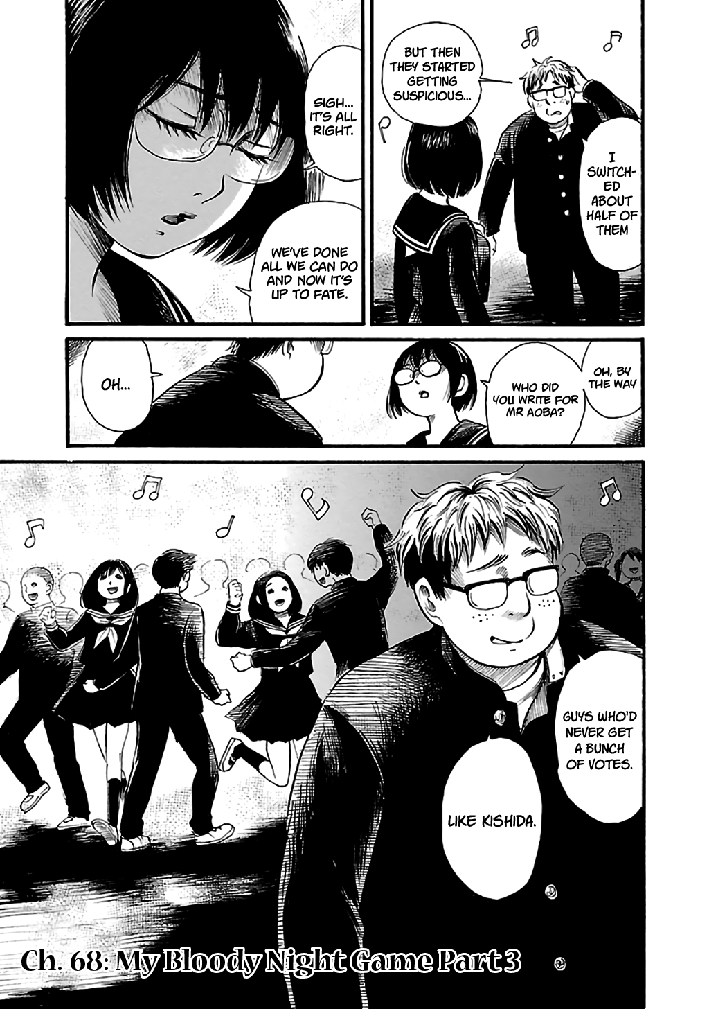 Shibito no Koe o Kiku ga Yoi Chapter 68 page 1 - Chapter 68: My Bloody Night Game Part 3