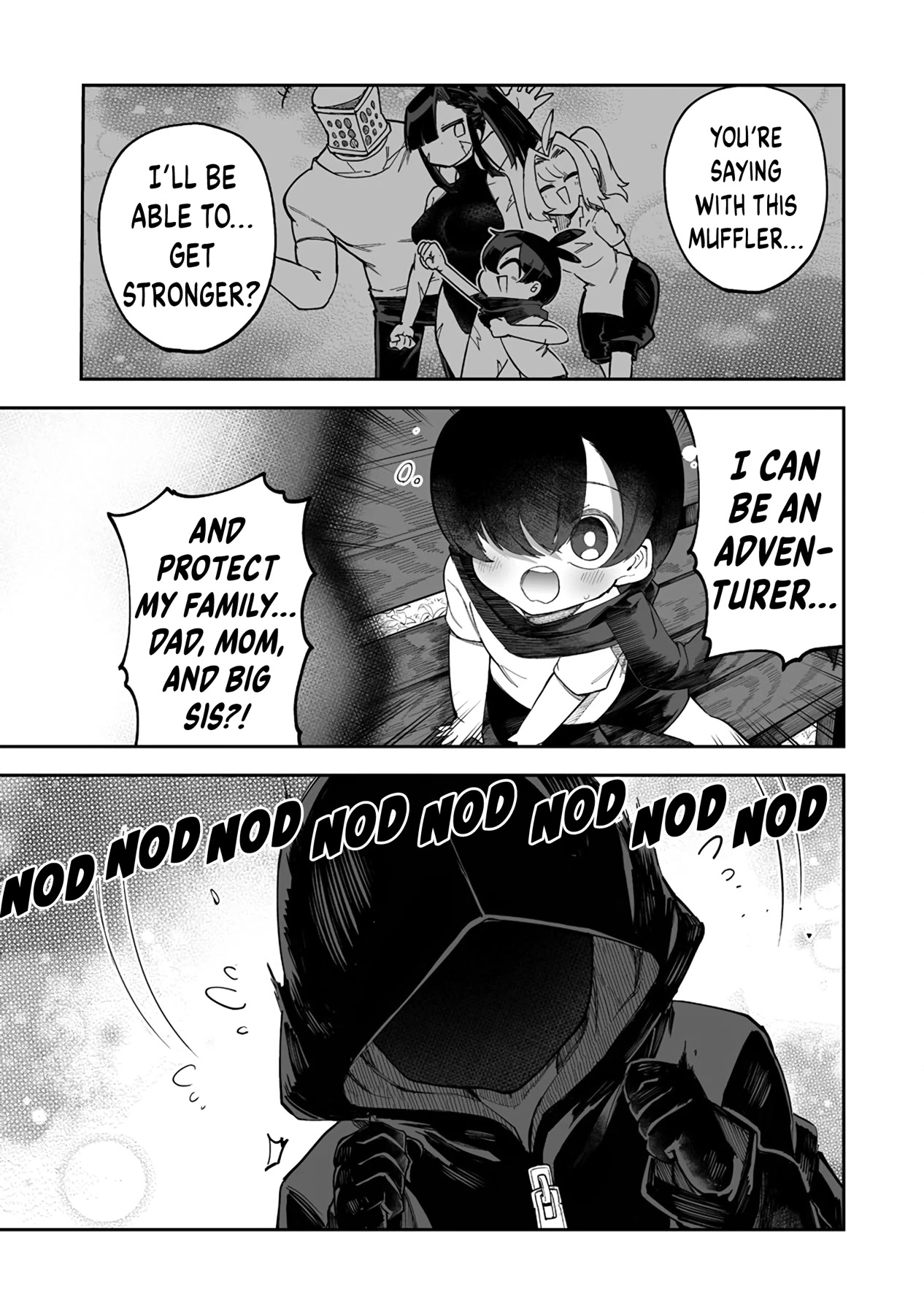 Shiboritoranaide, Onna Shounin-san Chapter 38.1 page 9 - Chapter 38.1: Muffler of Bravery Part 1