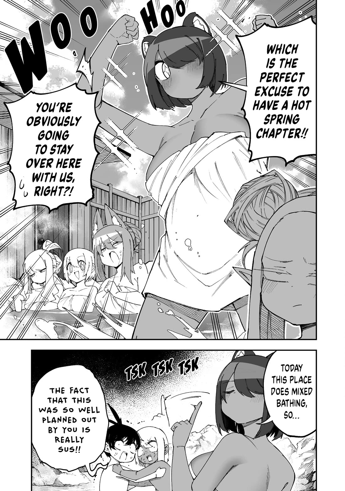 Shiboritoranaide, Onna Shounin-san Chapter 55.1 page 7 - Chapter 55.1: Shangri-la Hot Spring Part 1