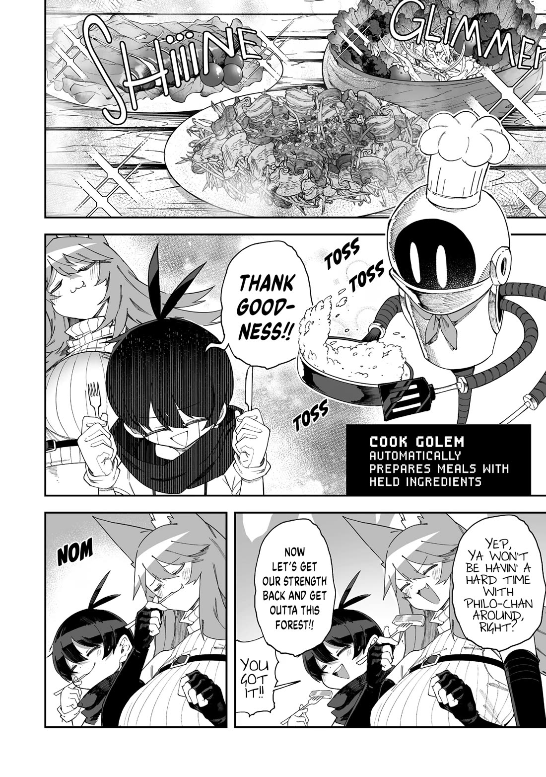 Shiboritoranaide, Onna Shounin-san Chapter 61.5 page 2 - Chapter 61.5: Golem Cook