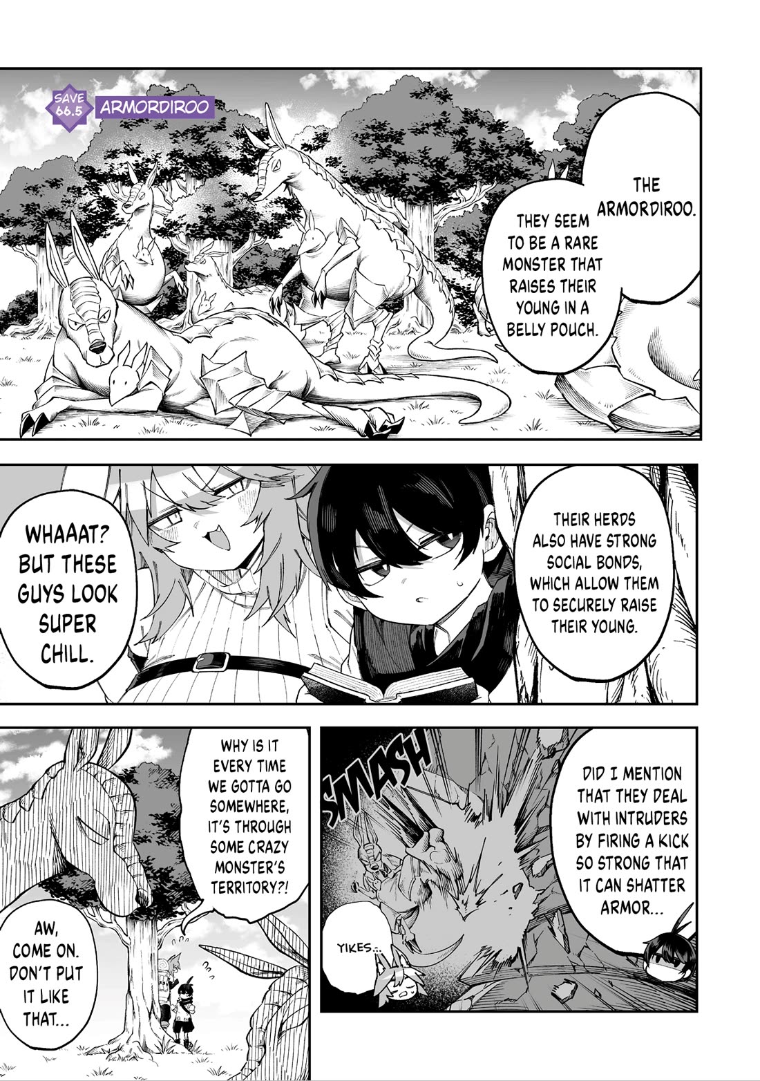 Shiboritoranaide, Onna Shounin-san Chapter 66.5 page 1 - Chapter 66.5: Armordiroo