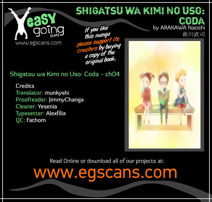Shigatsu wa Kimi no Uso - Coda Chapter 4 page 1 - Chapter 4 : Two Years Later