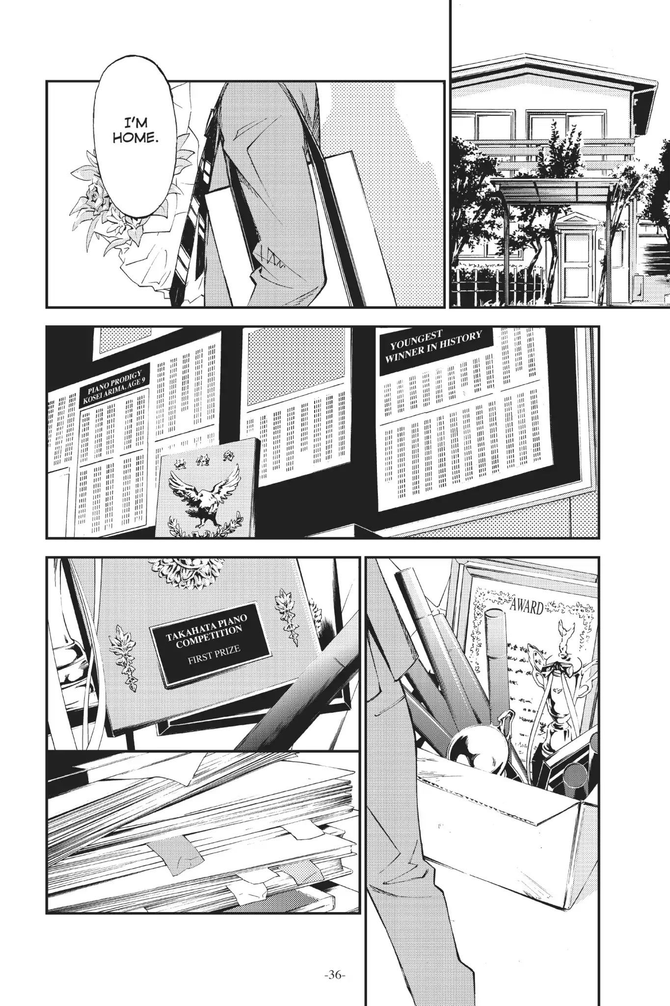 Shigatsu wa Kimi no Uso Chapter 1 page 35 - Chapter 1: Monotone