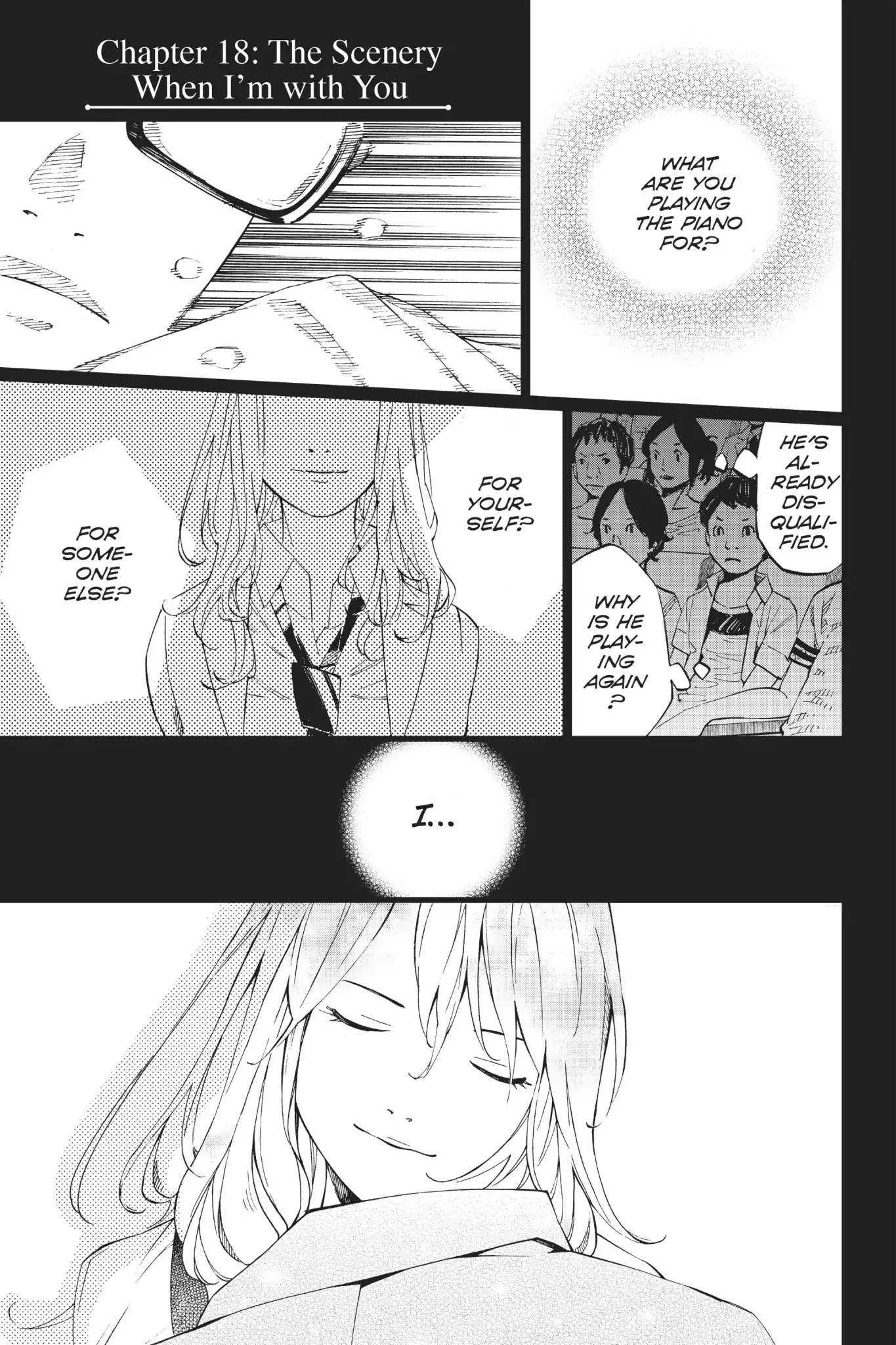 Shigatsu wa Kimi no Uso Chapter 18 page 1 - Chapter 18: The Scenery When I'm with You