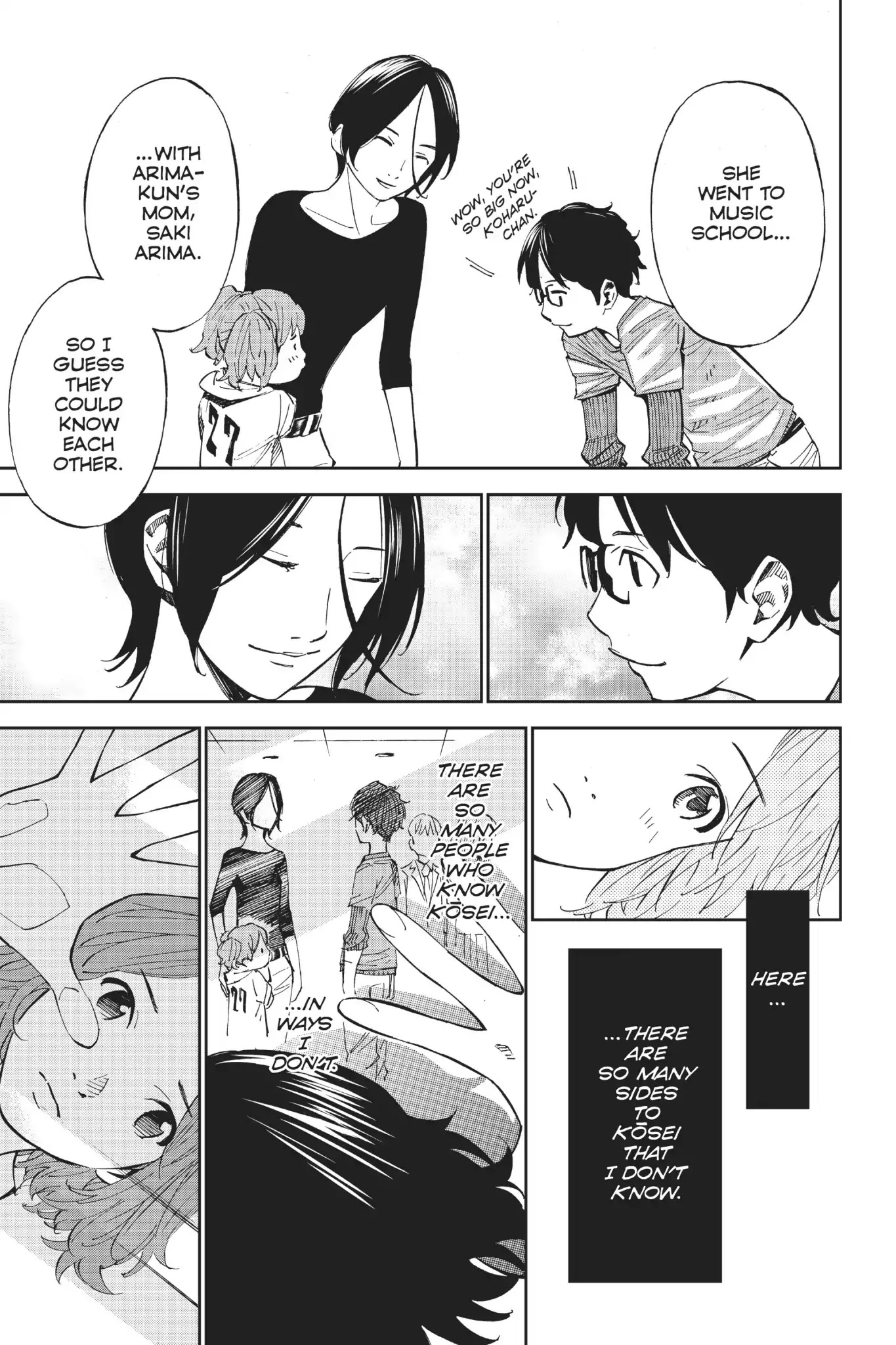 Shigatsu wa Kimi no Uso Chapter 19 page 14 - Chapter 19: Along The Railroad Track