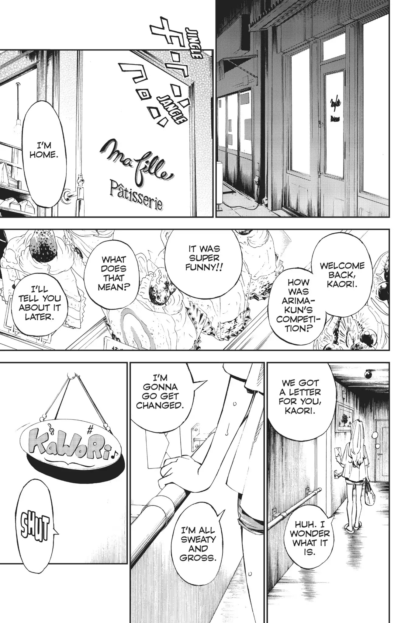 Shigatsu wa Kimi no Uso Chapter 19 page 46 - Chapter 19: Along The Railroad Track