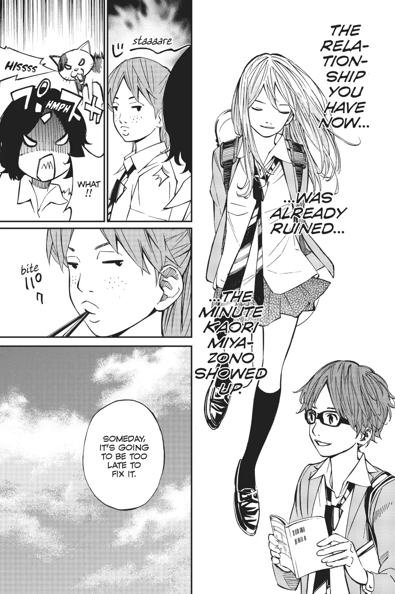 Shigatsu wa Kimi no Uso Chapter 27 page 18 - Chapter 27: Super-Imposed Outlines