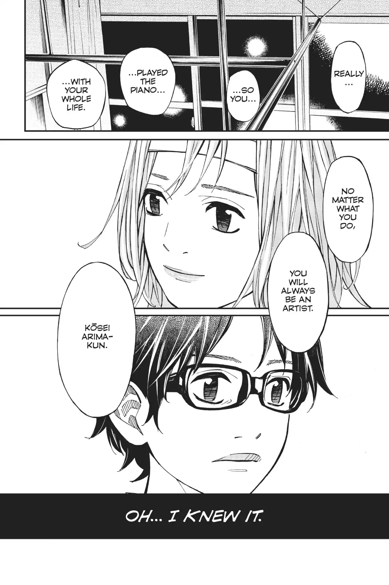 Shigatsu wa Kimi no Uso Chapter 27 page 36 - Chapter 27: Super-Imposed Outlines