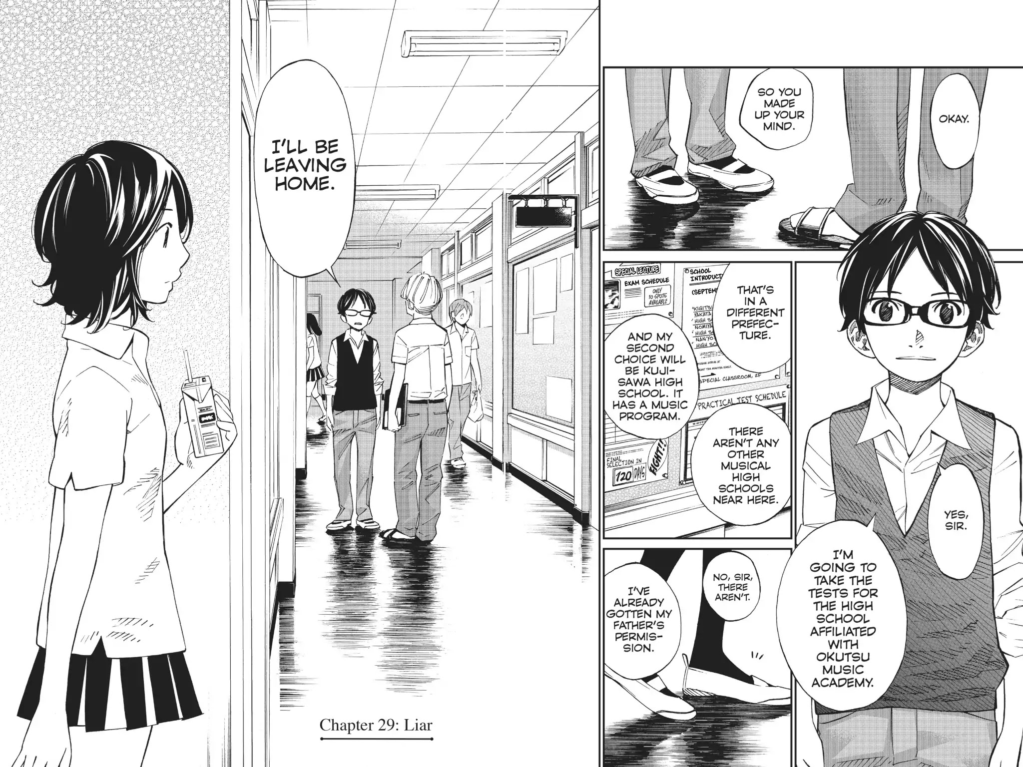 Shigatsu wa Kimi no Uso Chapter 29 page 6 - Chapter 29: Liar