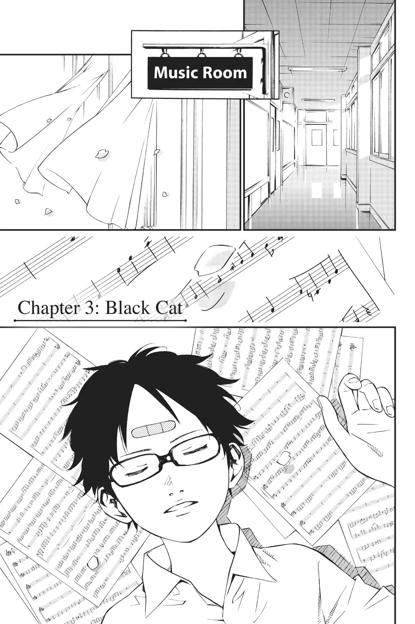 Shigatsu wa Kimi no Uso Chapter 3 page 1 - Chapter 3: Black Cat
