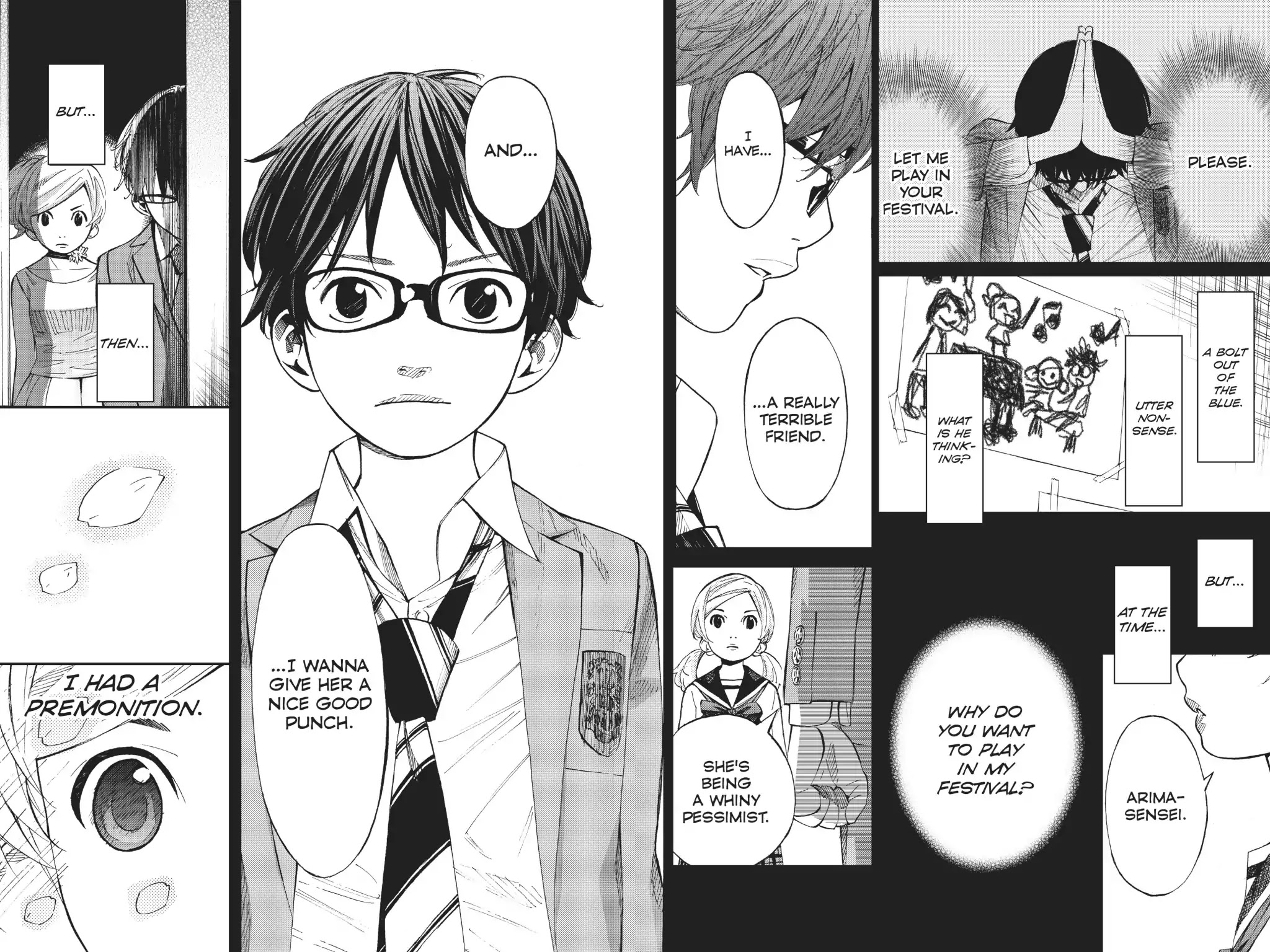 Shigatsu wa Kimi no Uso Chapter 34 page 34 - Chapter 34: Those Who Gaze into the Abyss