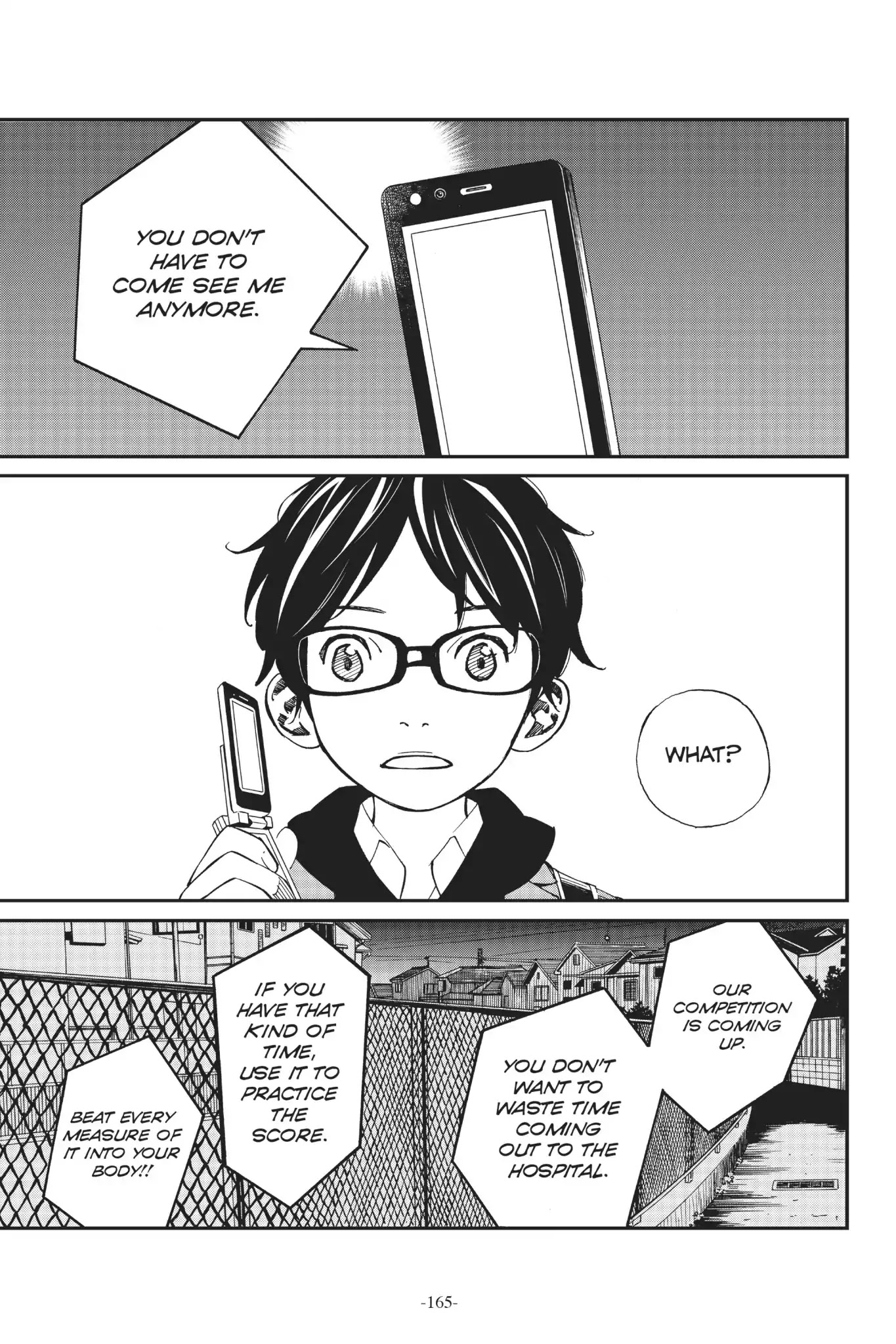 Shigatsu wa Kimi no Uso Chapter 40 page 15 - Chapter 40: Your Hands, My Hands