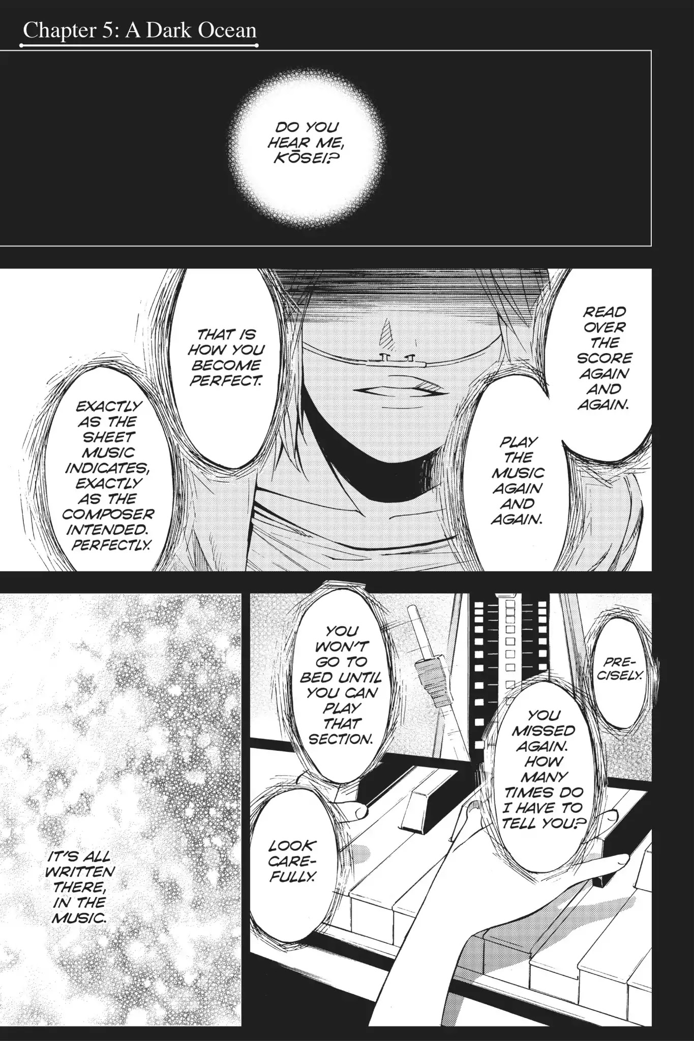 Shigatsu wa Kimi no Uso Chapter 5 page 5 - Chapter 5: A Dark Ocean