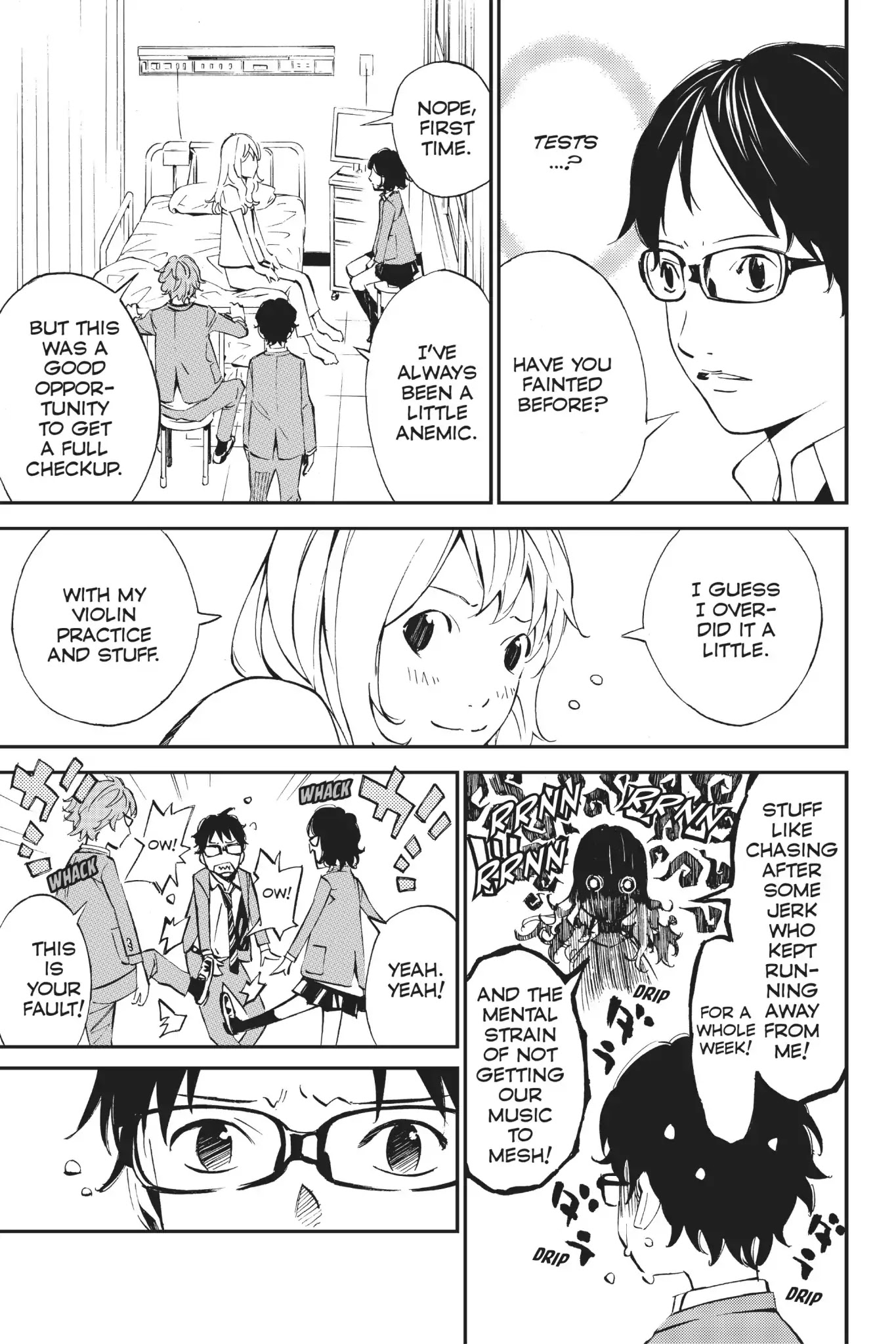 Shigatsu wa Kimi no Uso Chapter 7 page 5 - Chapter 7: Cloudy Skies