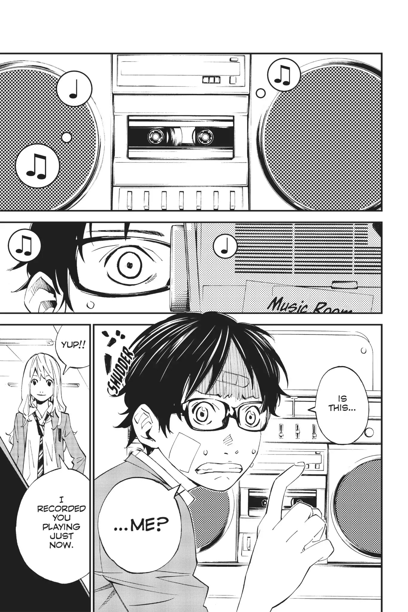 Shigatsu wa Kimi no Uso Chapter 9 page 12 - Chapter 9: The Cassette Recording and The Moon