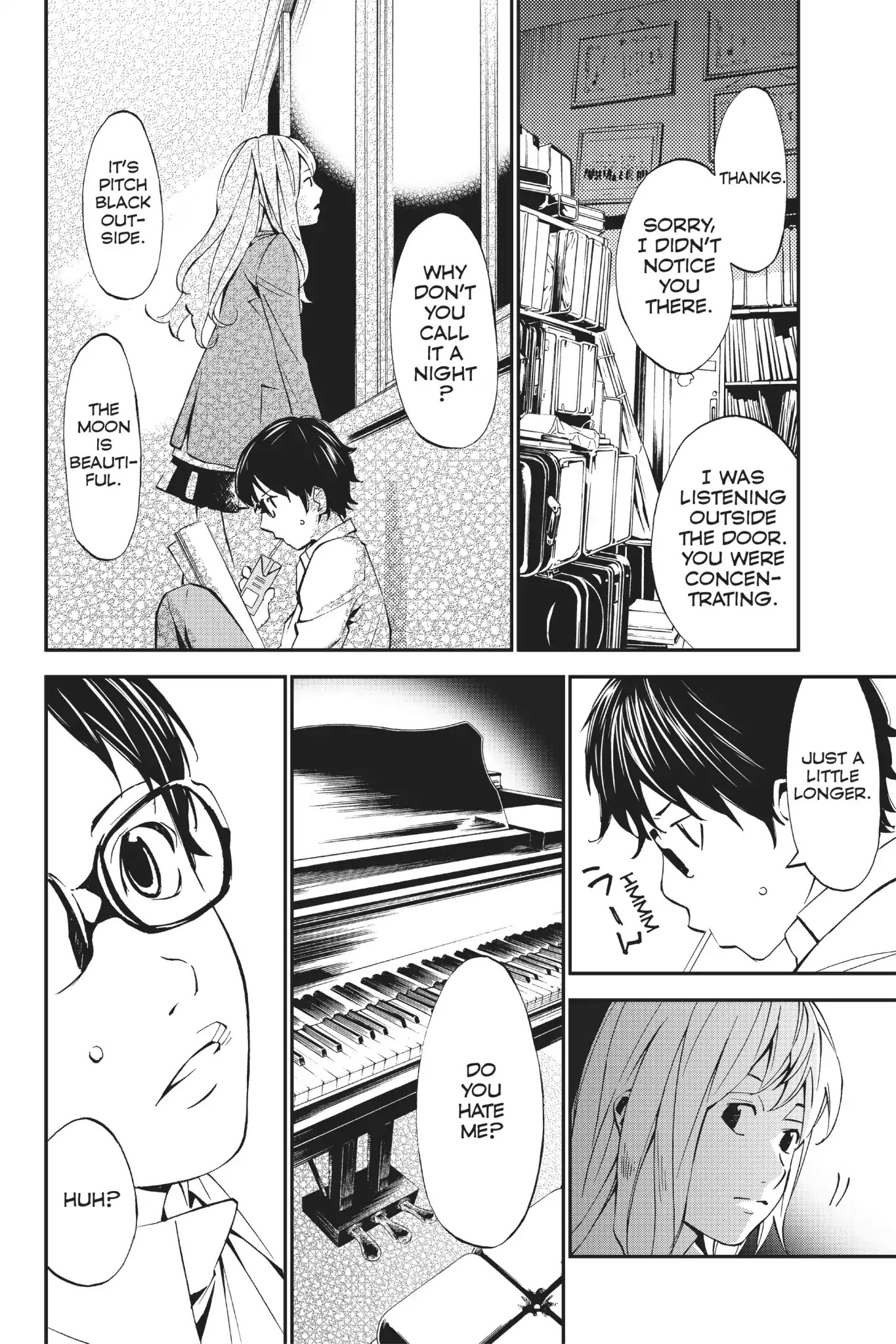 Shigatsu wa Kimi no Uso Chapter 9 page 36 - Chapter 9: The Cassette Recording and The Moon