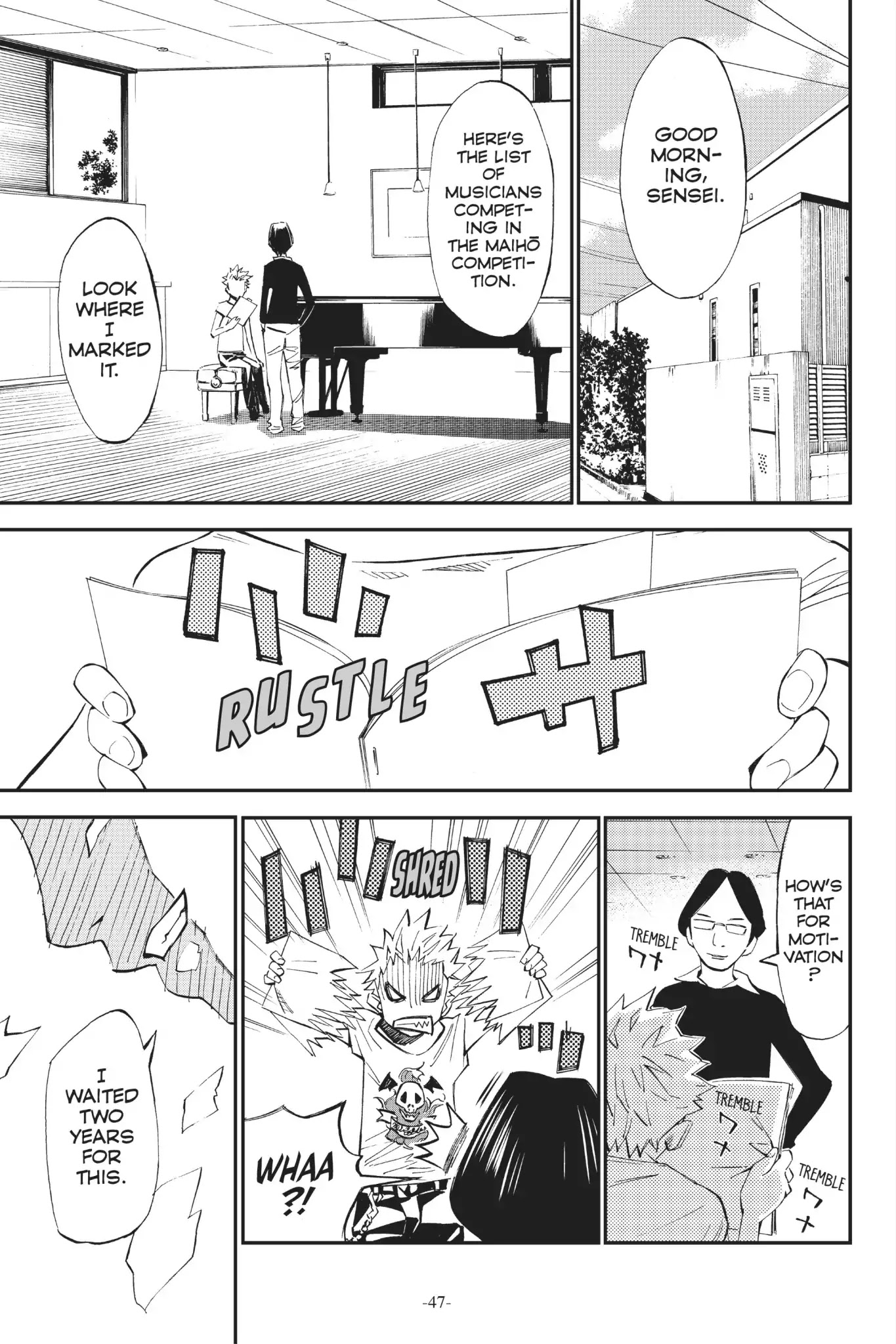 Shigatsu wa Kimi no Uso Chapter 9 page 45 - Chapter 9: The Cassette Recording and The Moon