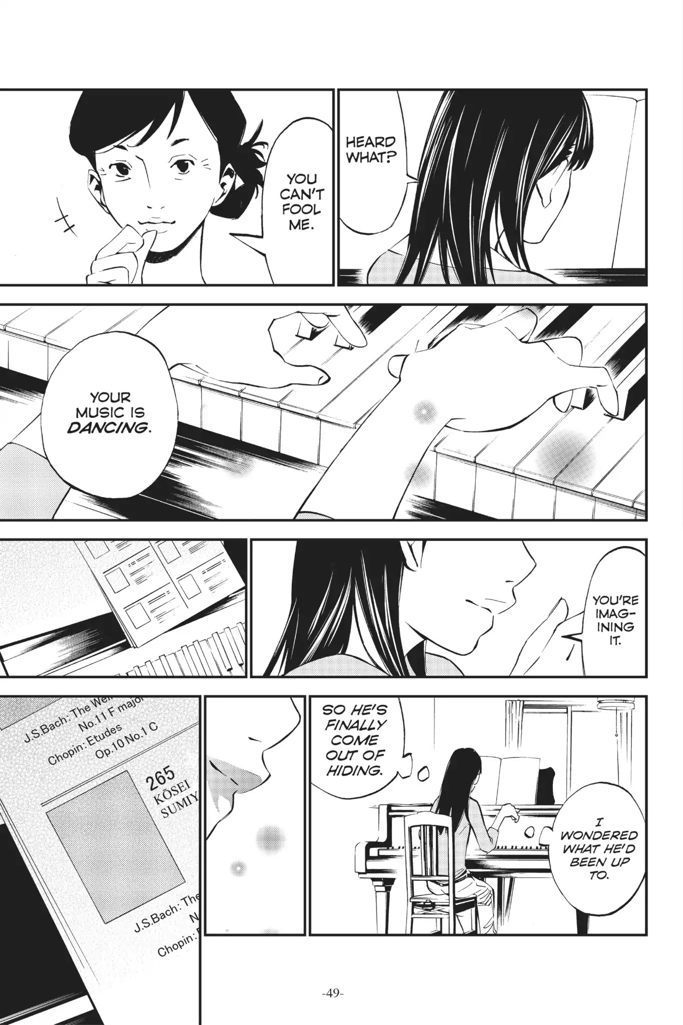 Shigatsu wa Kimi no Uso Chapter 9 page 47 - Chapter 9: The Cassette Recording and The Moon