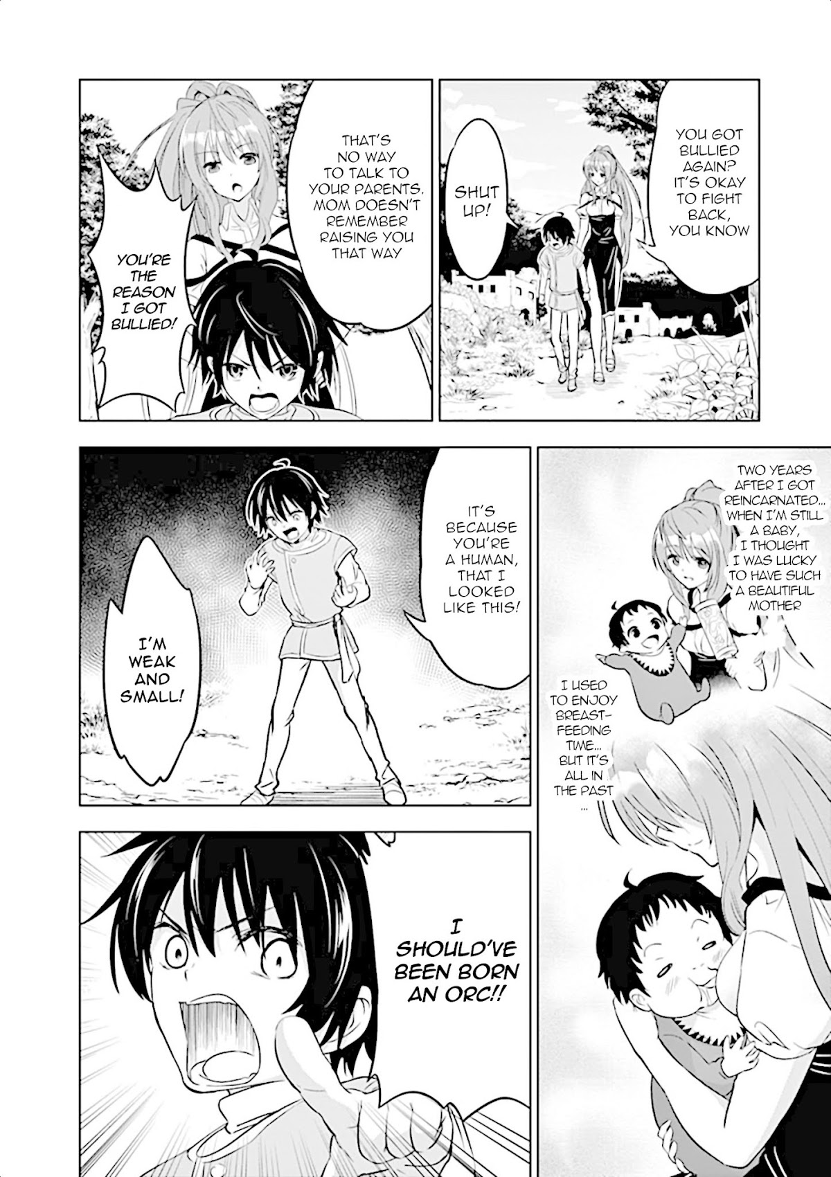 Shijou Saikyou Orc-san no Tanoshii Tanetsuke Harem Zukuri Chapter 1 page 6 - Chapter 1: My reason to become strong