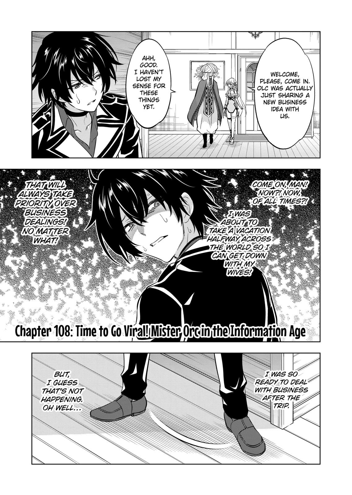 Shijou Saikyou Orc-san no Tanoshii Tanetsuke Harem Zukuri Chapter 108 page 1 - Chapter 108