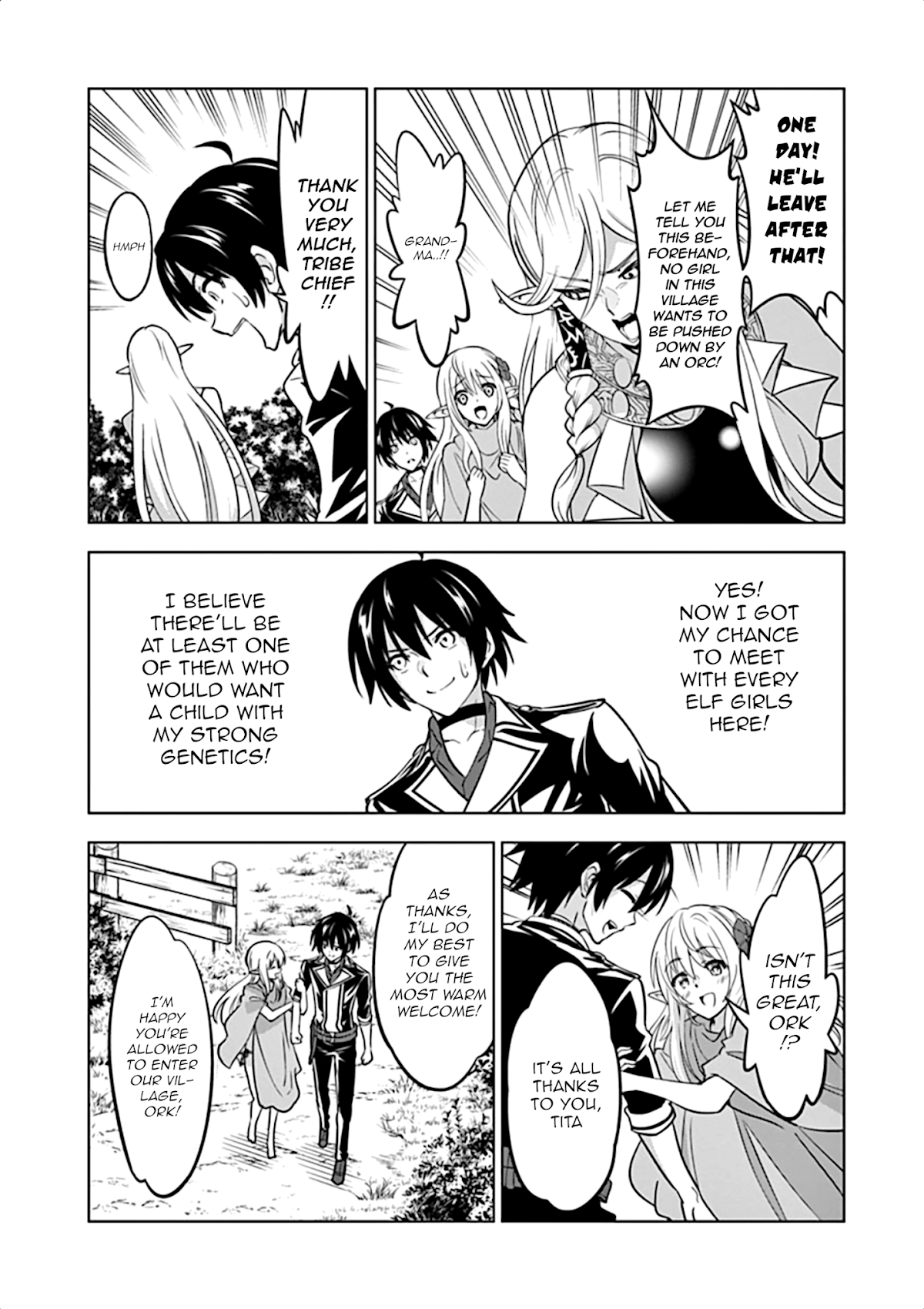 Shijou Saikyou Orc-san no Tanoshii Tanetsuke Harem Zukuri Chapter 14 page 15 - Chapter 14: Ork-san in Elf village