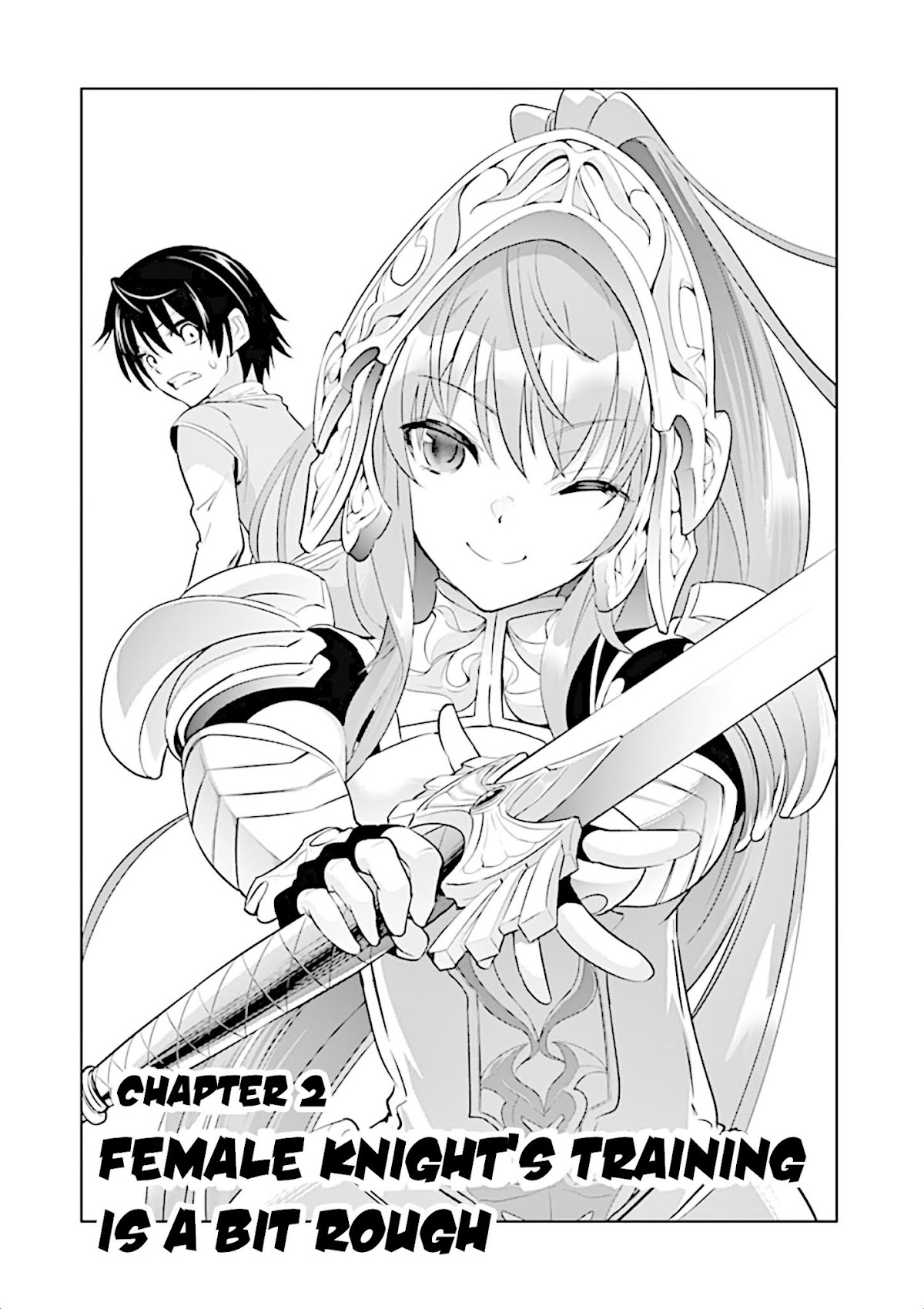 Shijou Saikyou Orc-san no Tanoshii Tanetsuke Harem Zukuri Chapter 2 page 2 - Chapter 2: Female Knight's training is a bit rough