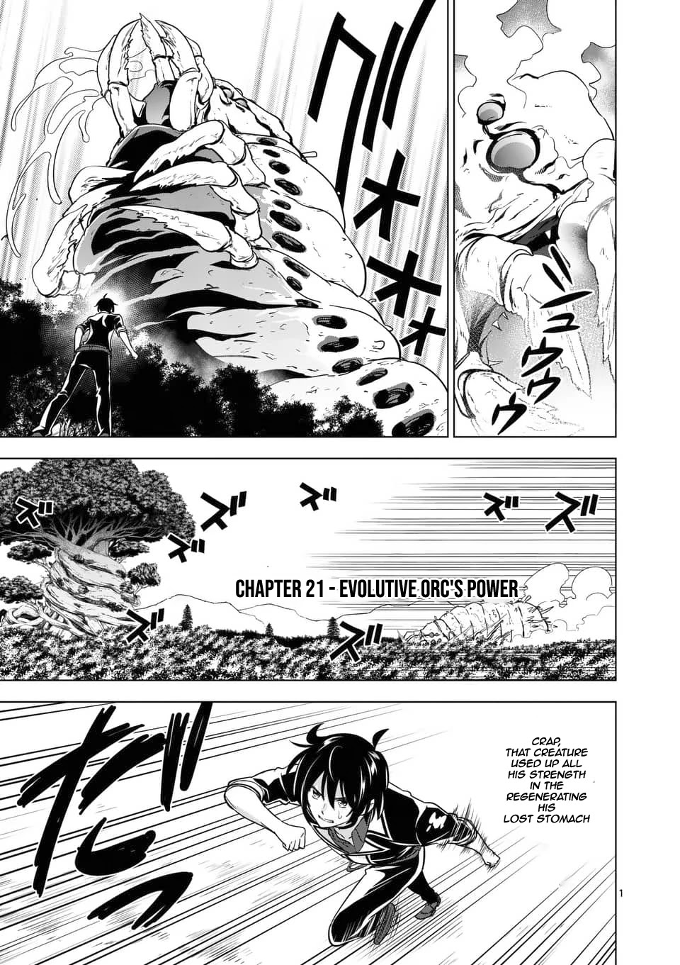 Shijou Saikyou Orc-san no Tanoshii Tanetsuke Harem Zukuri Chapter 21 page 2 - Chapter 21: Evolutive Orc's Power