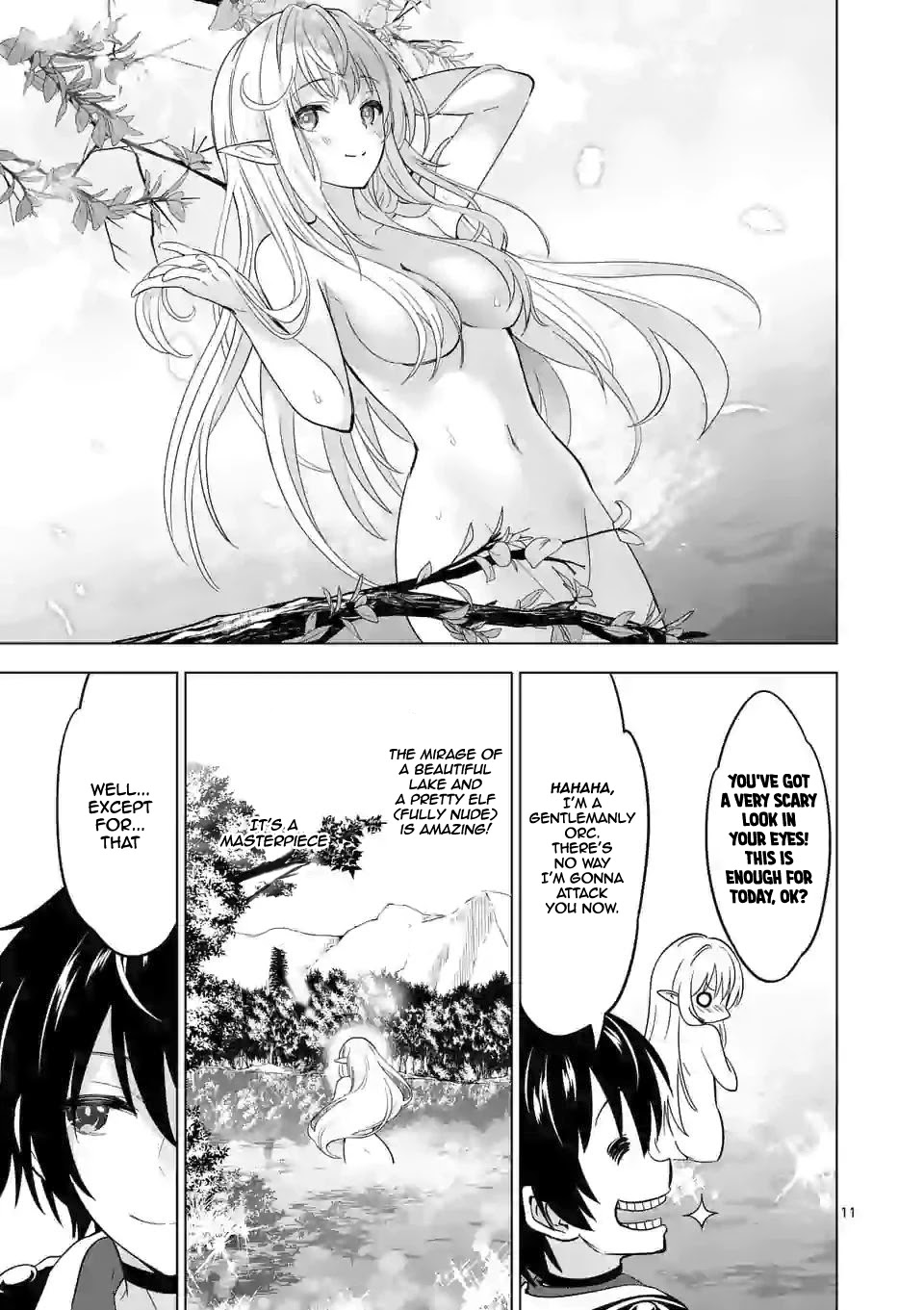Shijou Saikyou Orc-san no Tanoshii Tanetsuke Harem Zukuri Chapter 22 page 12 - Chapter 22: The Orc And The Elf Are United