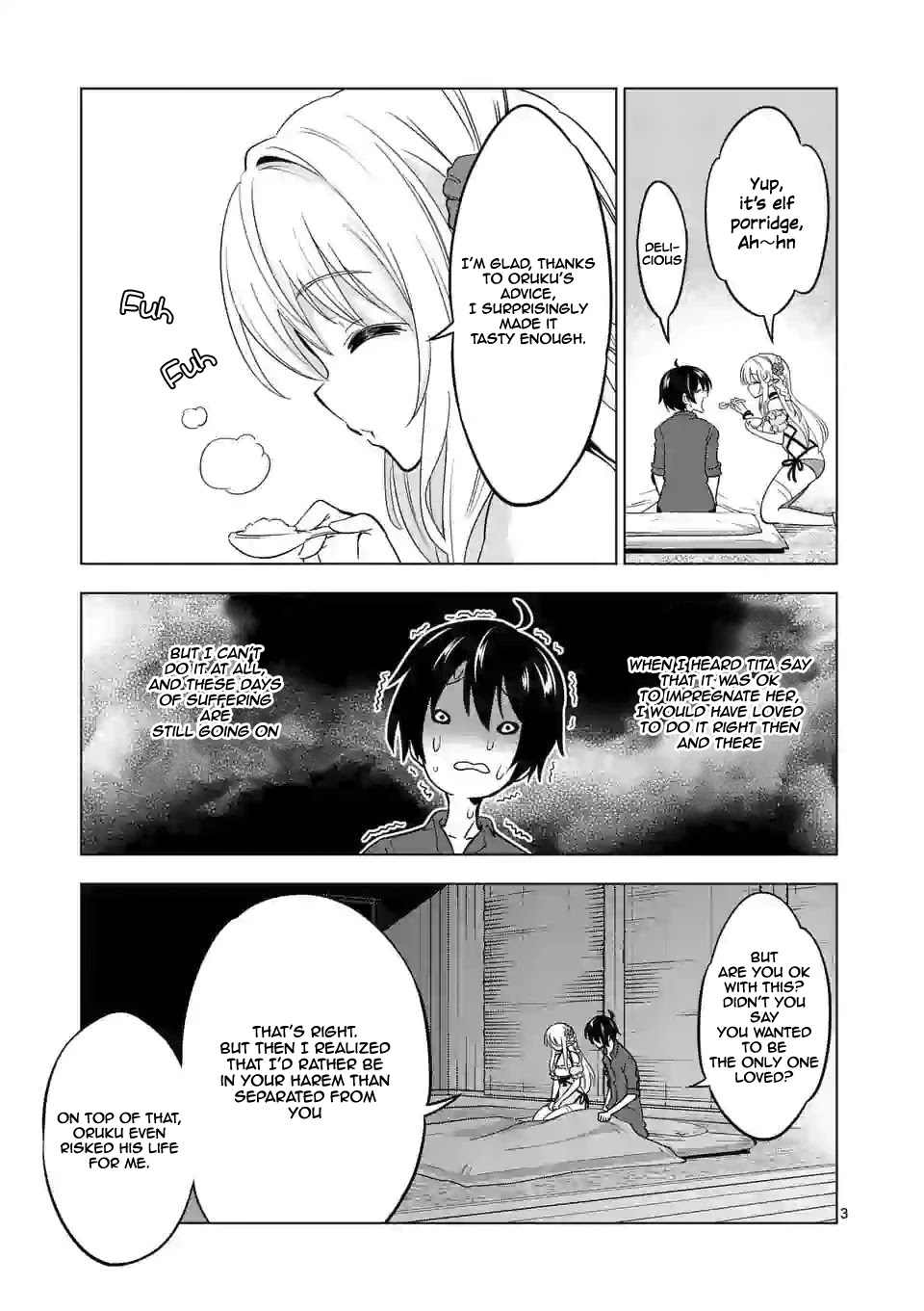 Shijou Saikyou Orc-san no Tanoshii Tanetsuke Harem Zukuri Chapter 22 page 4 - Chapter 22: The Orc And The Elf Are United
