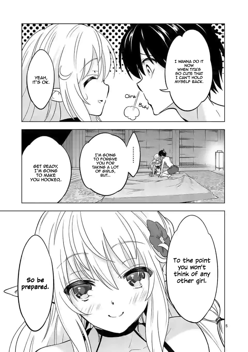 Shijou Saikyou Orc-san no Tanoshii Tanetsuke Harem Zukuri Chapter 22 page 6 - Chapter 22: The Orc And The Elf Are United