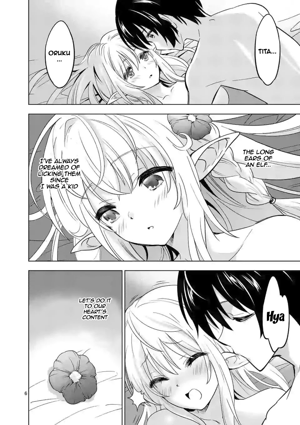 Shijou Saikyou Orc-san no Tanoshii Tanetsuke Harem Zukuri Chapter 22 page 7 - Chapter 22: The Orc And The Elf Are United