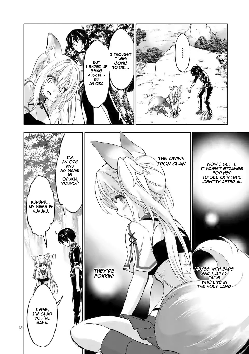 Shijou Saikyou Orc-san no Tanoshii Tanetsuke Harem Zukuri Chapter 26 page 13 - Chapter 26: Orc-san And The Sword Priestess