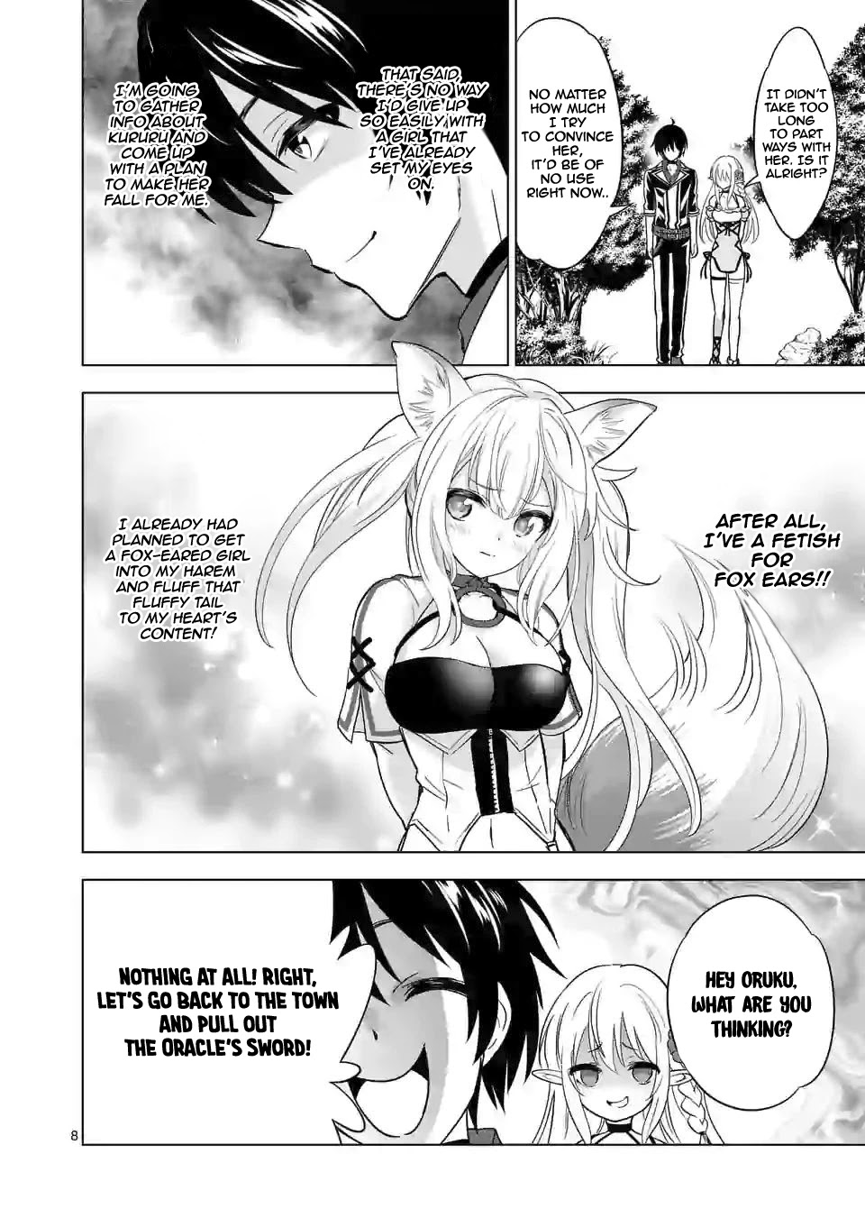 Shijou Saikyou Orc-san no Tanoshii Tanetsuke Harem Zukuri Chapter 27 page 8 - Chapter 27: Orc-san And The Oracle's Sword