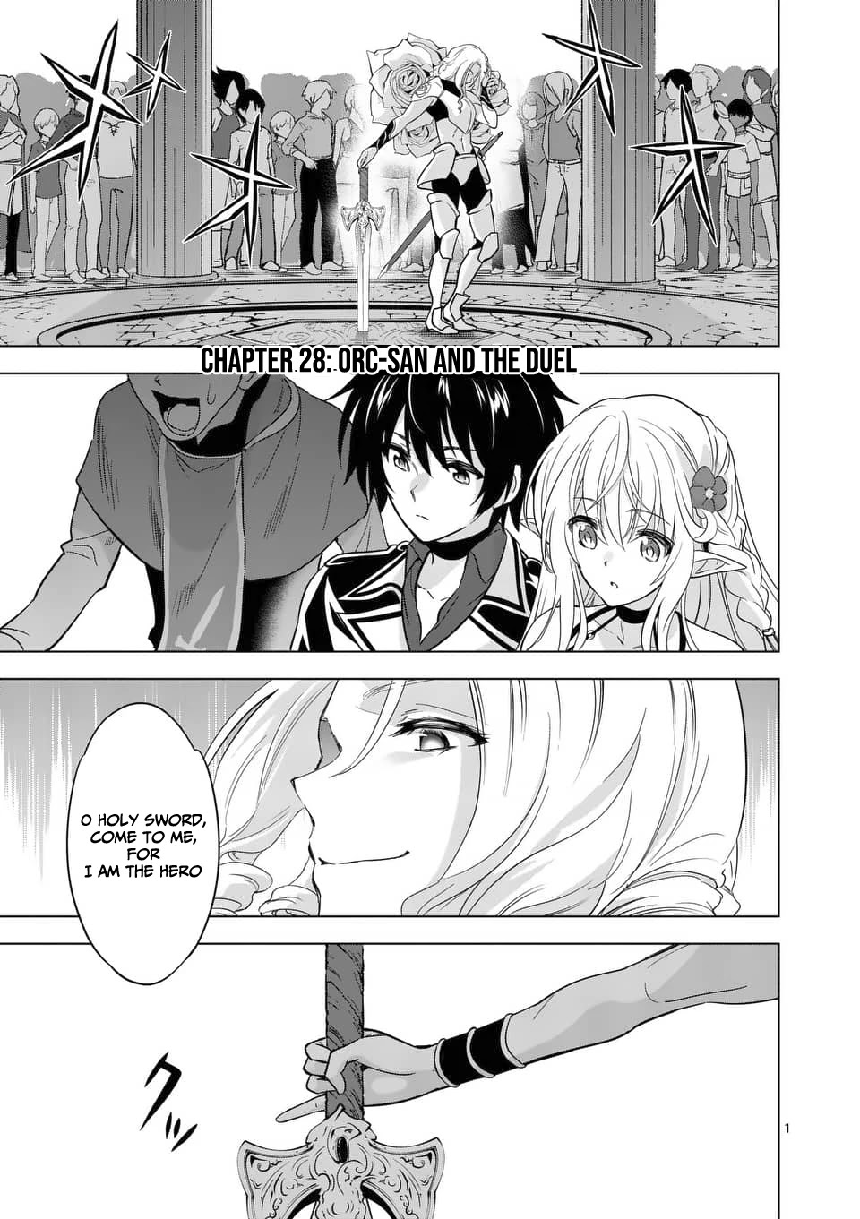 Shijou Saikyou Orc-san no Tanoshii Tanetsuke Harem Zukuri Chapter 28 page 2 - Chapter 28: Orc-san And The Duel