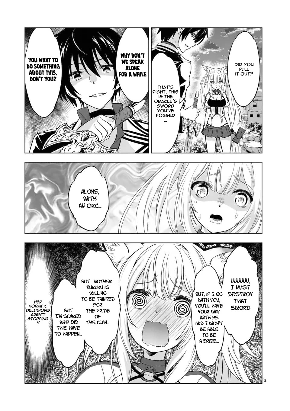 Shijou Saikyou Orc-san no Tanoshii Tanetsuke Harem Zukuri Chapter 29.1 page 4 - Chapter 29.1: Orc-san's Lesson