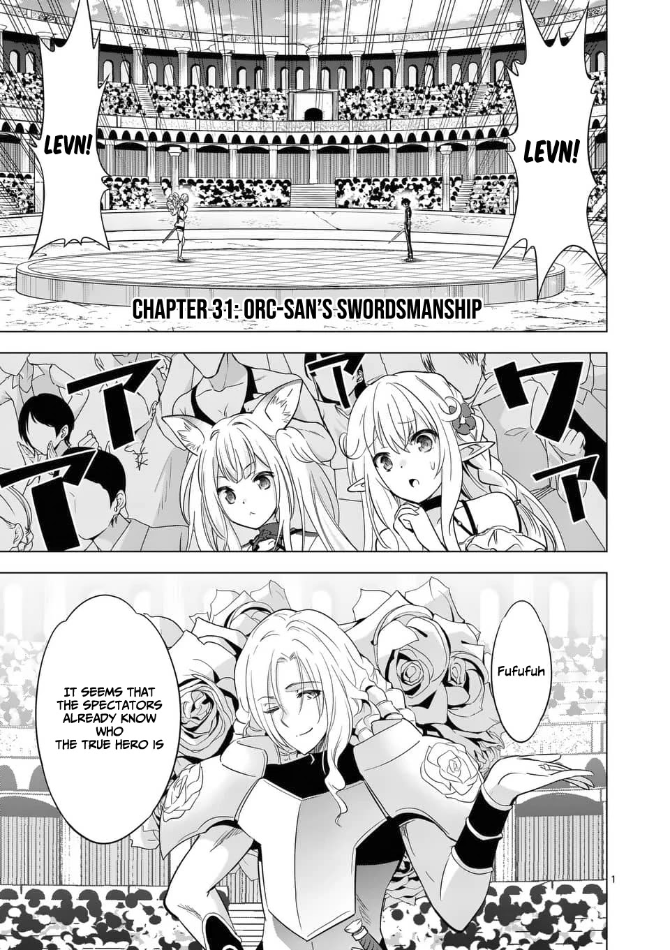 Shijou Saikyou Orc-san no Tanoshii Tanetsuke Harem Zukuri Chapter 31 page 2 - Chapter 31: Orc-san's Swordsmanship