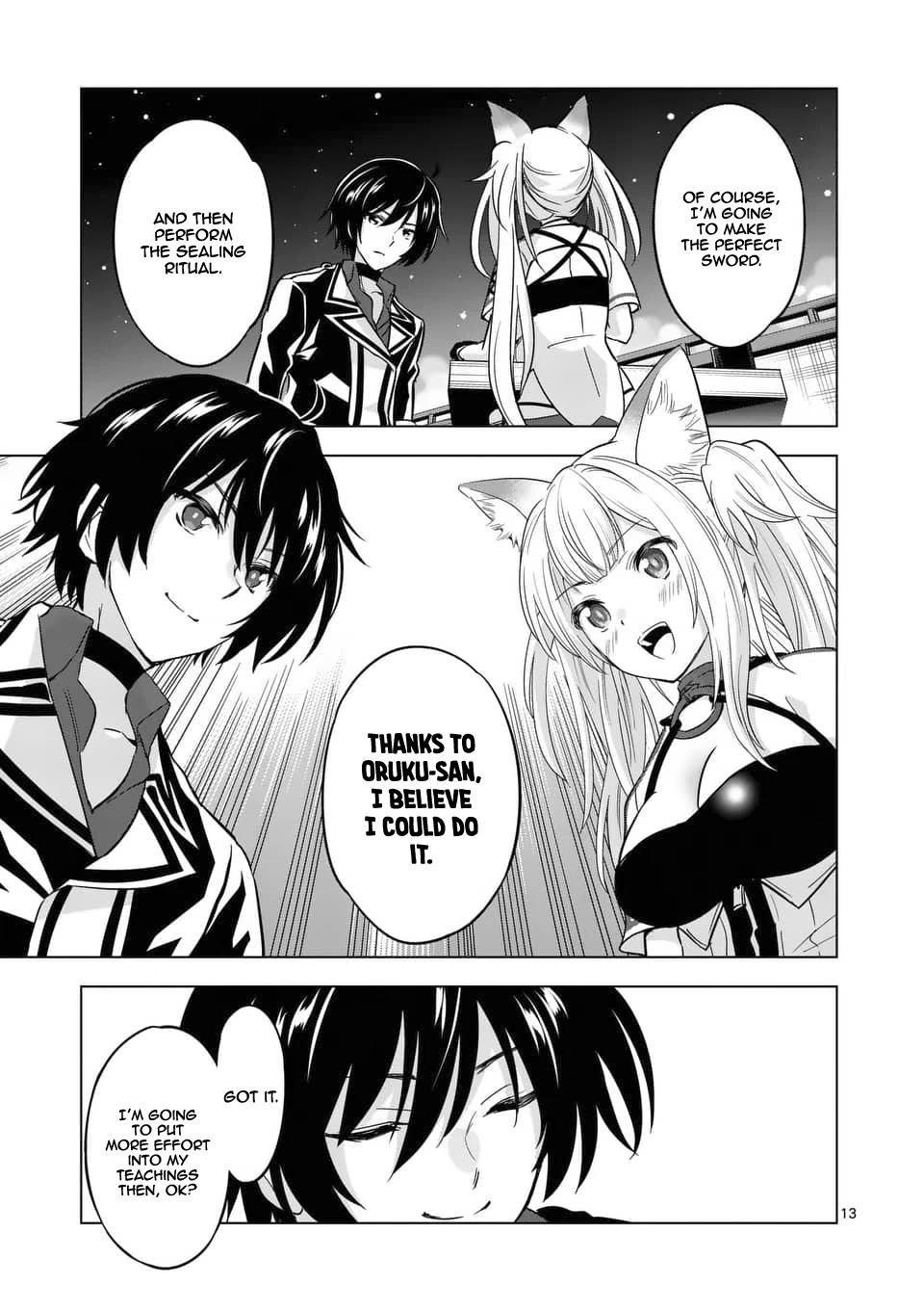 Shijou Saikyou Orc-san no Tanoshii Tanetsuke Harem Zukuri Chapter 33 page 14 - Chapter 33: Orc-san And Kitsune-san's Sad Memories