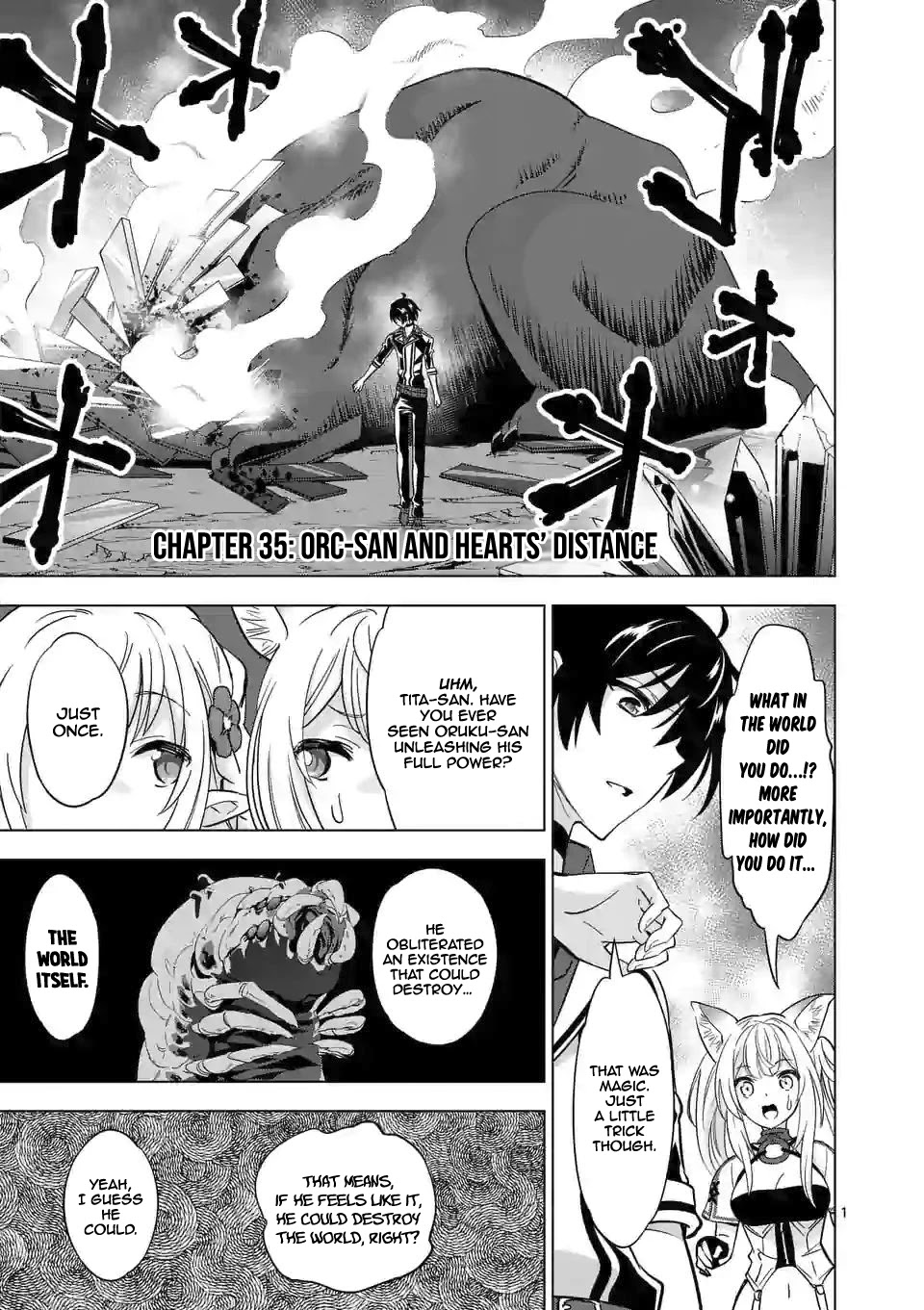 Shijou Saikyou Orc-san no Tanoshii Tanetsuke Harem Zukuri Chapter 35 page 2 - Chapter 35: Orc-san And Hearts Distance