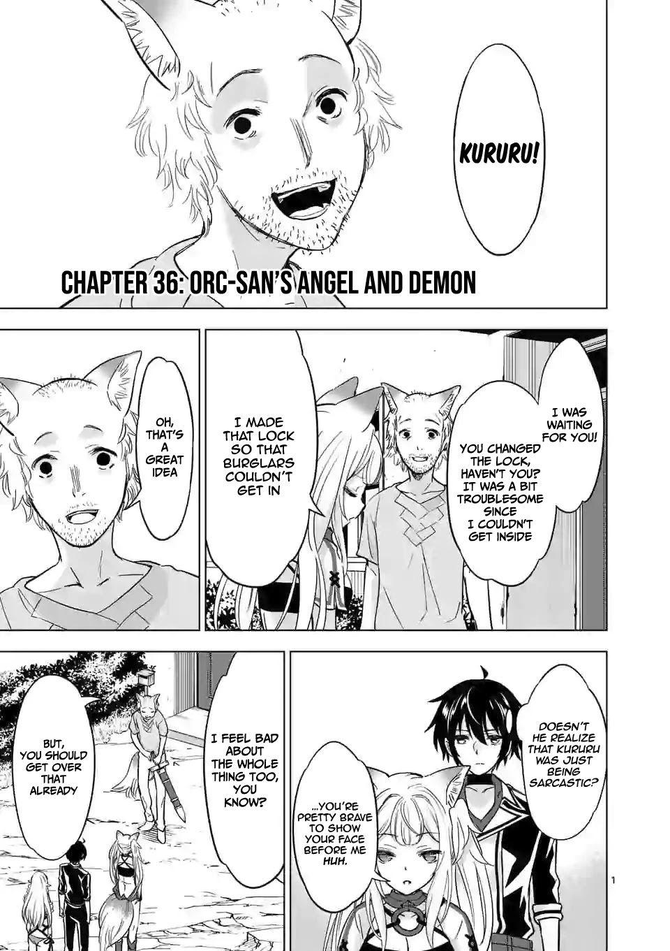 Shijou Saikyou Orc-san no Tanoshii Tanetsuke Harem Zukuri Chapter 36.1 page 2 - Chapter 36.1: Orc-san's Angel and Demon