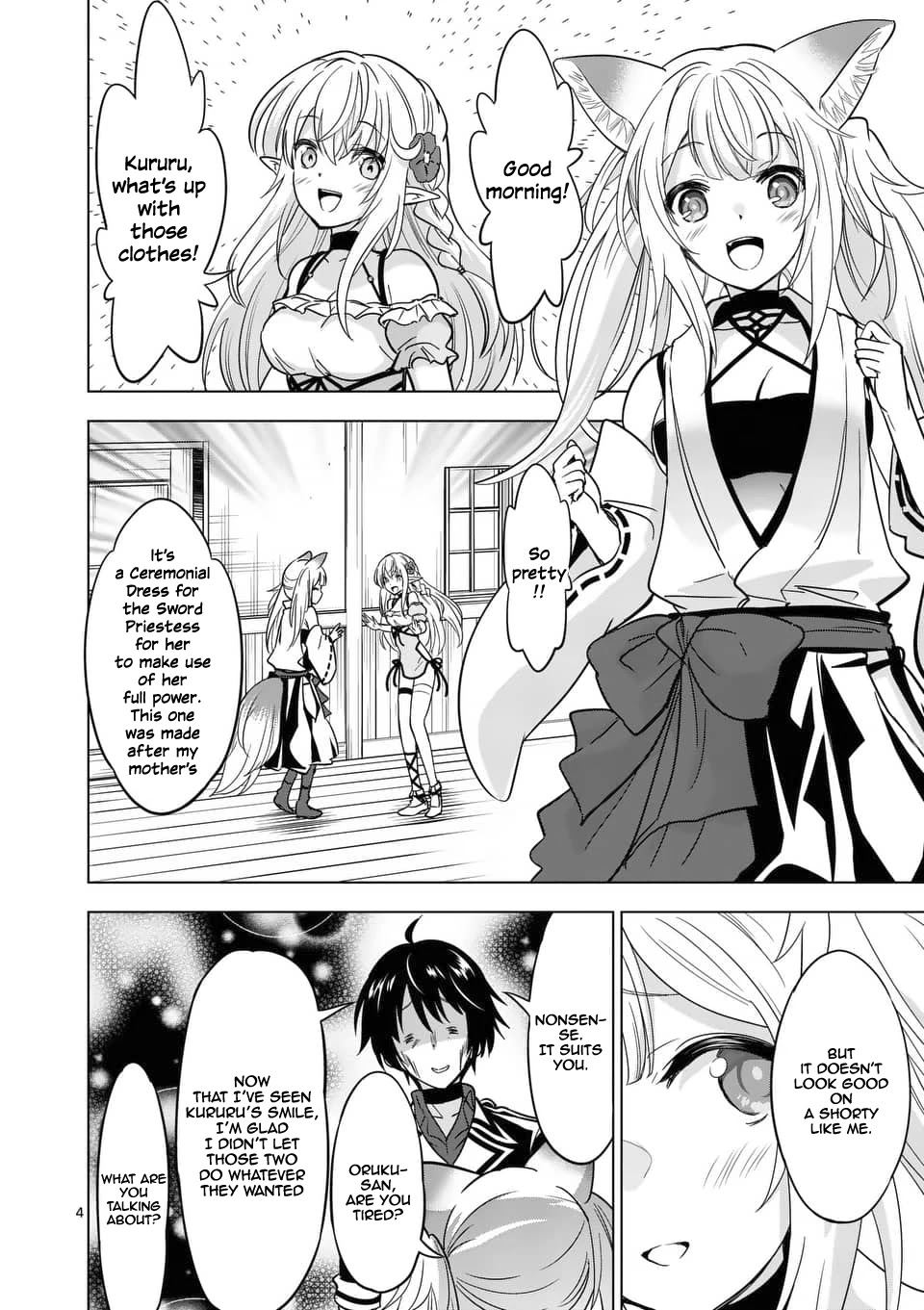 Shijou Saikyou Orc-san no Tanoshii Tanetsuke Harem Zukuri Chapter 37 page 4 - Chapter 37: Orc-san And Kuruku's Ceremonial Dress