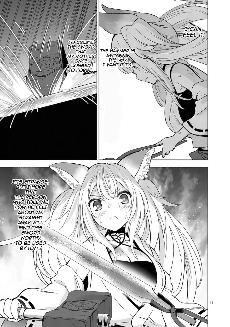 Shijou Saikyou Orc-san no Tanoshii Tanetsuke Harem Zukuri Chapter 38.1 page 12 - Chapter 38.1: Orc-san And The Humanoid Sword
