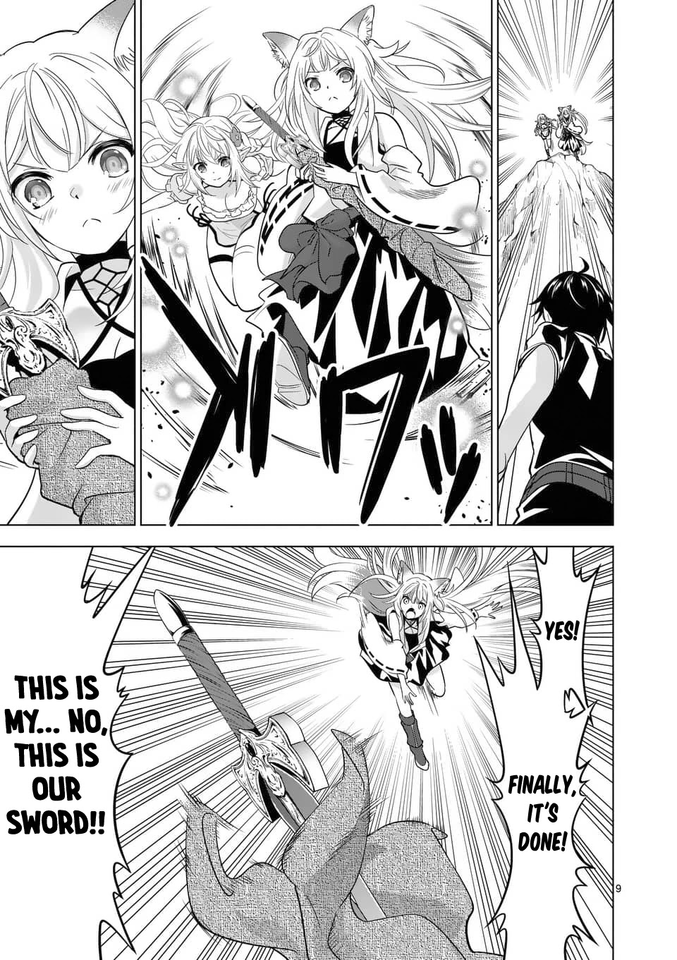 Shijou Saikyou Orc-san no Tanoshii Tanetsuke Harem Zukuri Chapter 39.1 page 10 - Chapter 39.1: Orc-san And The Oracle's Sword